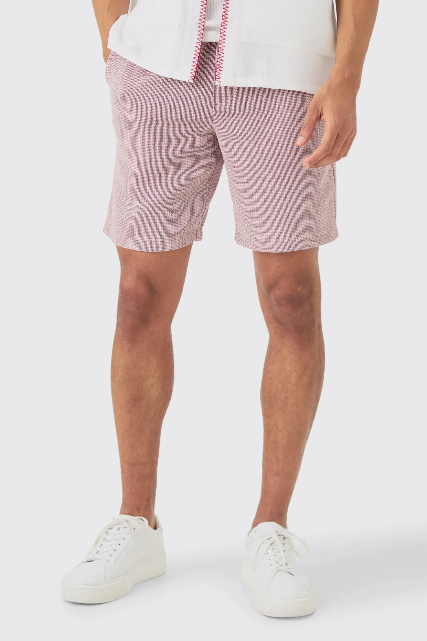 Elastic Waist Textured Comfort Short | BoohooMAN UK