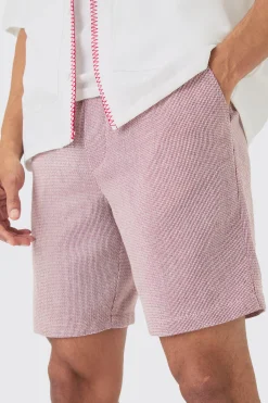 Elastic Waist Textured Comfort Short | BoohooMAN UK