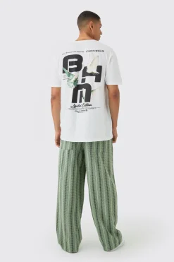 Elasticated Waist Baggy Boucle Trousers | BoohooMAN UK