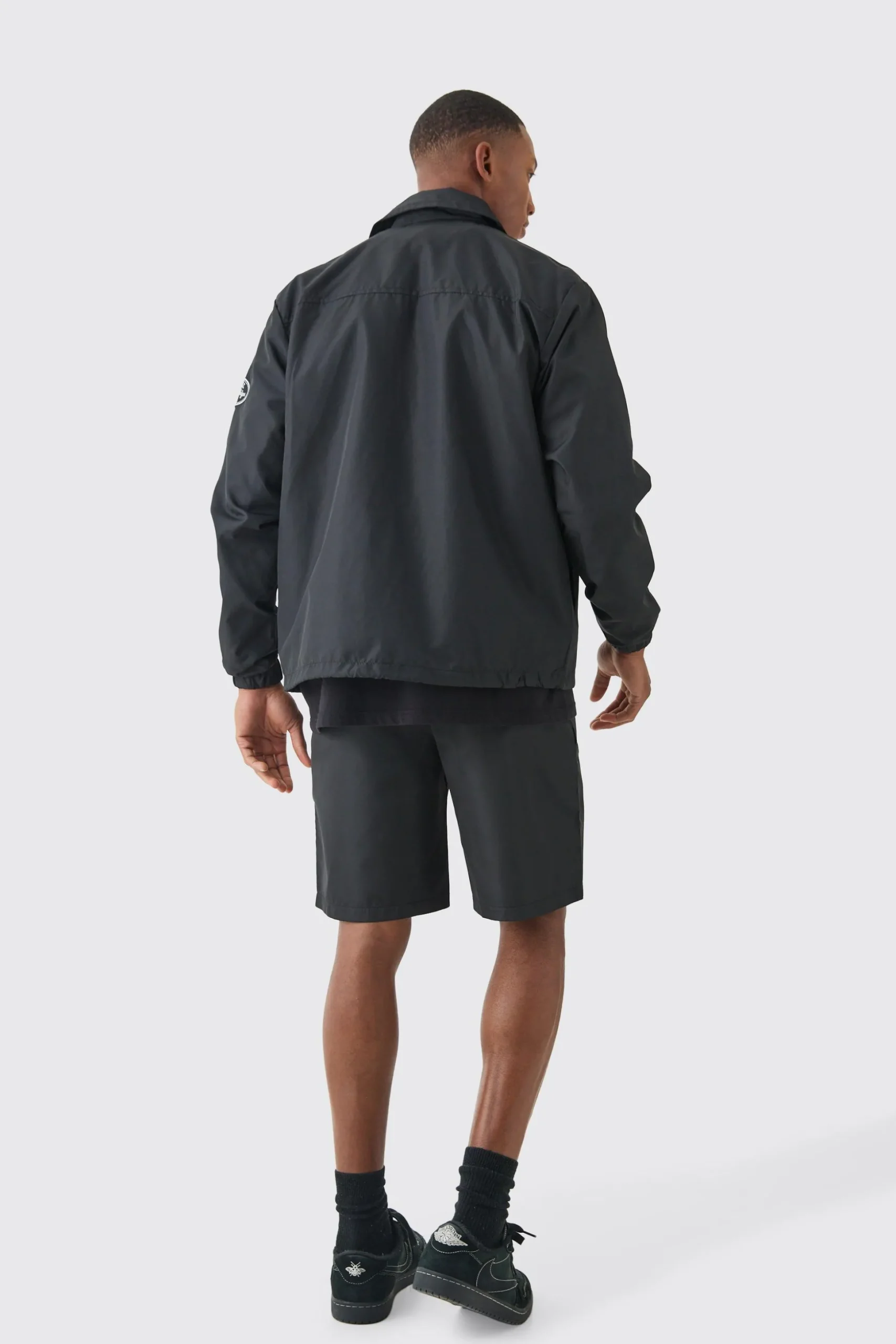 Elasticated Waist Comfort Nylon Shorts | BoohooMAN UK