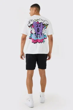 Elasticated Waist Contrast Drawcord Split Hem Shorts | BoohooMAN UK
