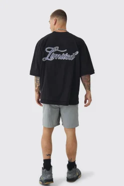 Elasticated Waist Relaxed Side Piping Shell Short Shorts In Grey | BoohooMAN UK