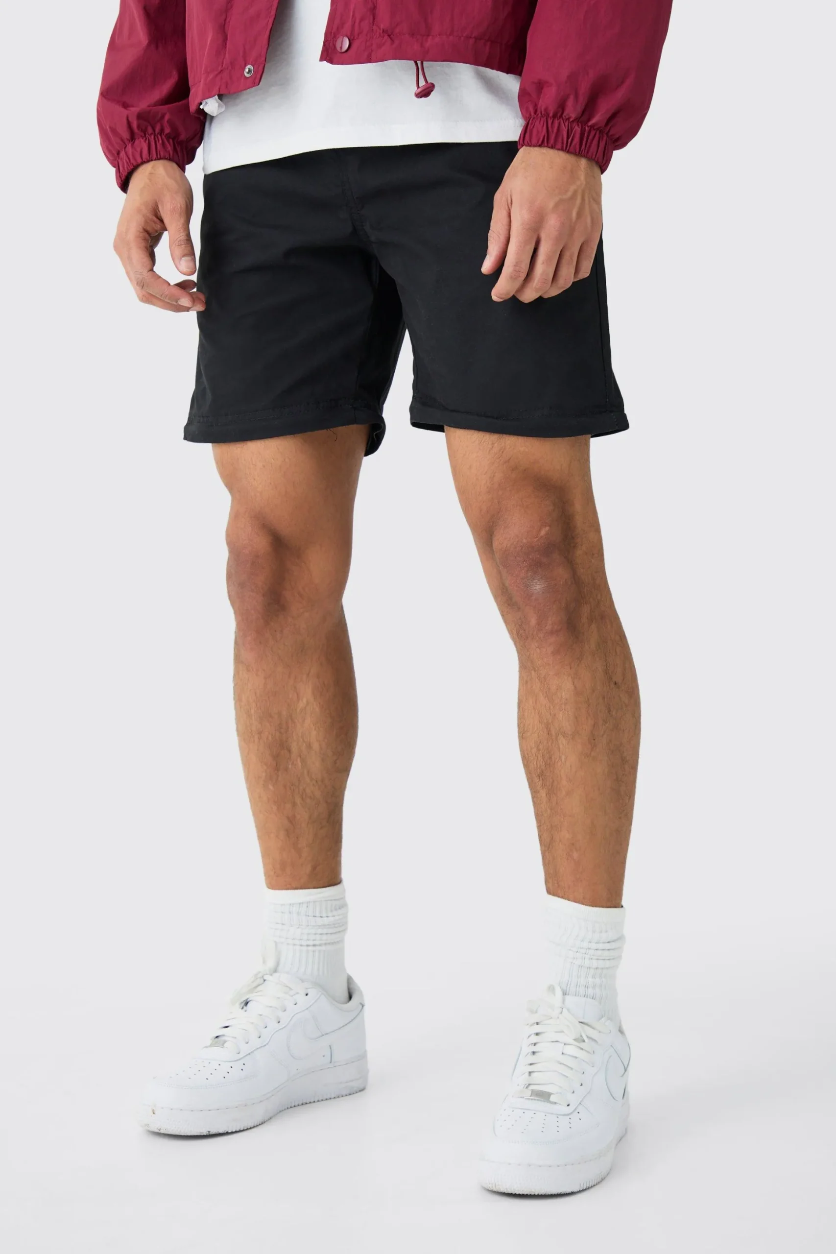 Elasticated Waist Straight Zip Off Trouser | BoohooMAN UK