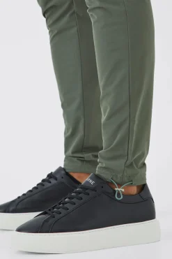 Elasticated Waist Technical Stretch Skinny Cargo Trouser | BoohooMAN UK
