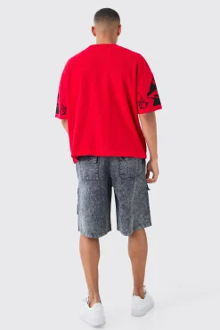 Elasticated Waist Washed Cargo Jorts | BoohooMAN UK