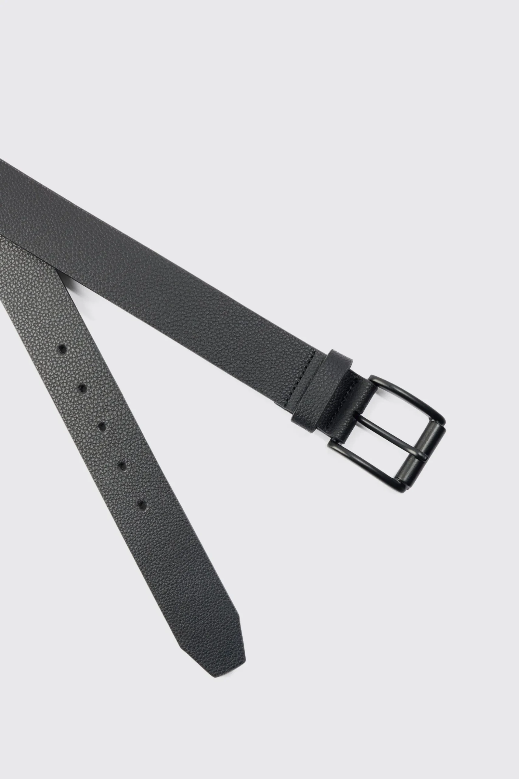 Faux Leather Textured Belt | BoohooMAN UK
