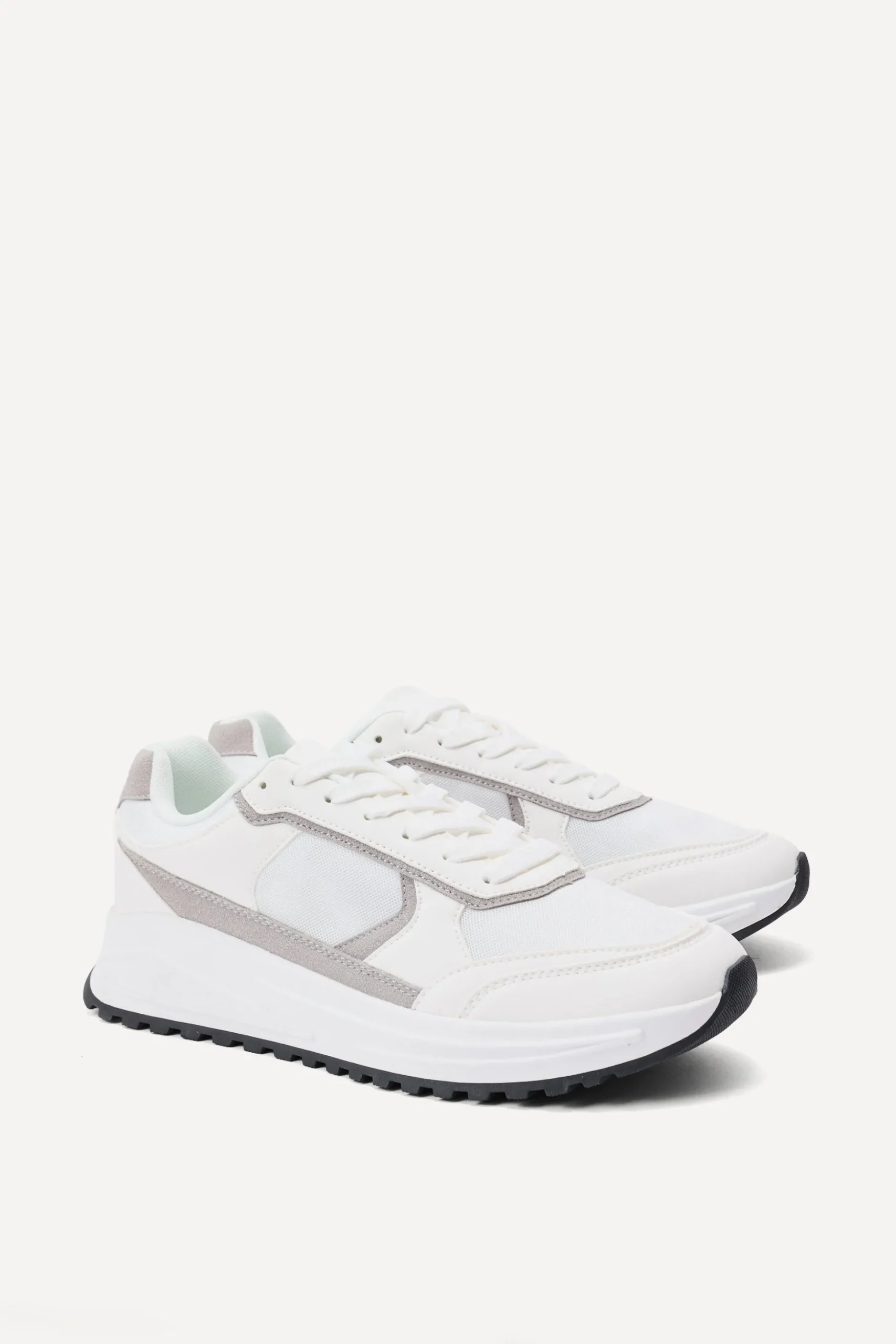 Faux Suede Contrast Trainer | BoohooMAN UK