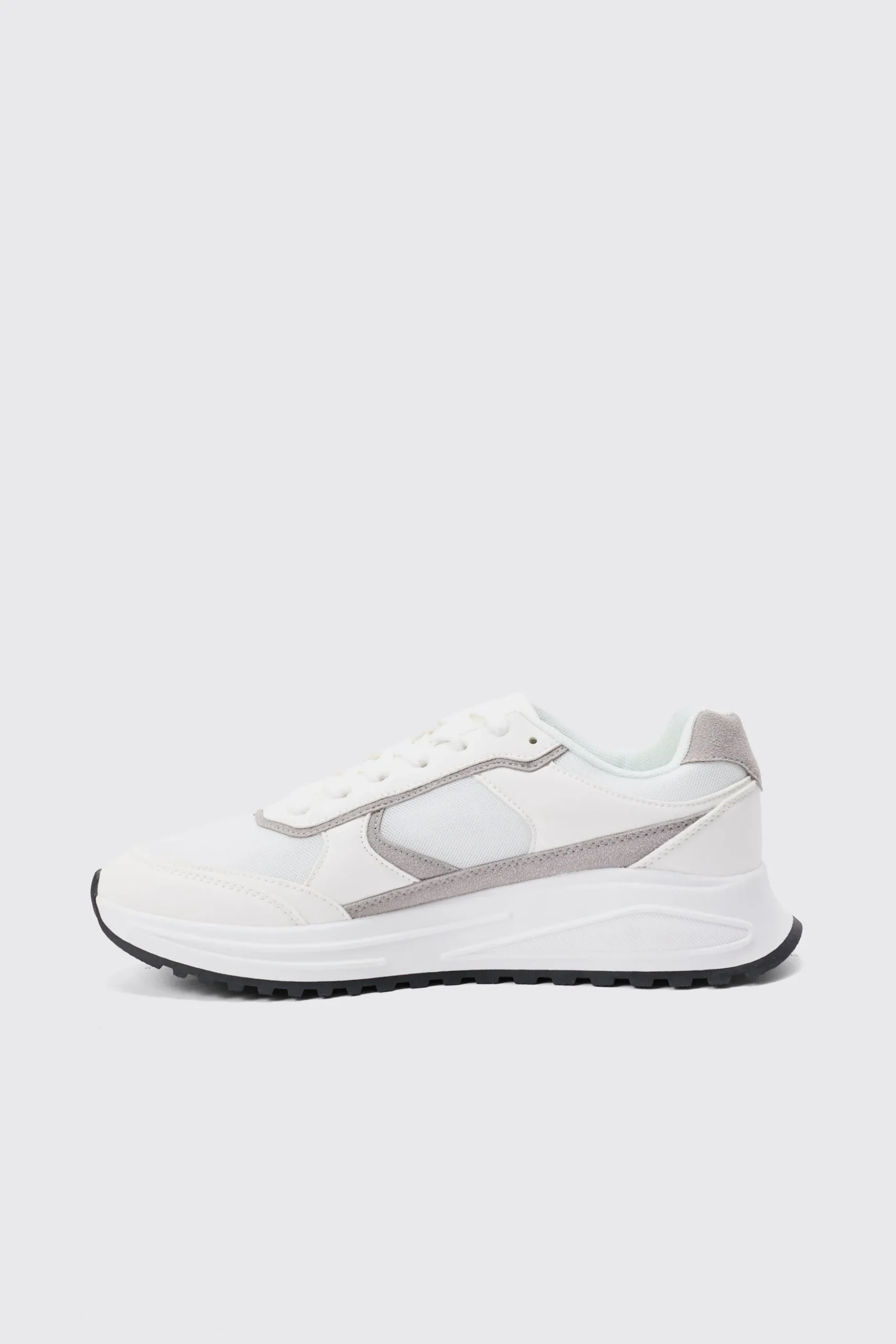 Faux Suede Contrast Trainer | BoohooMAN UK