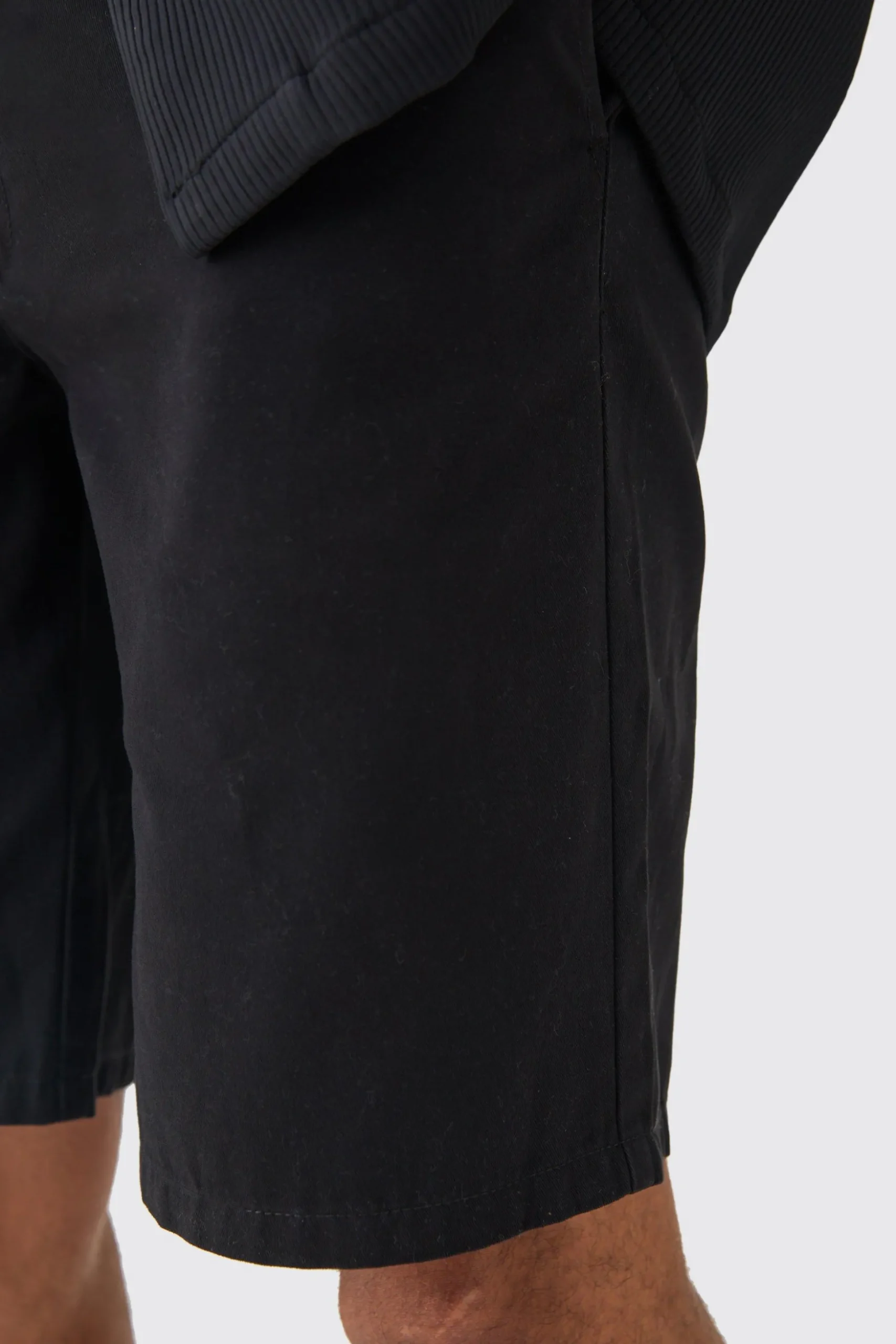 Fixed Waist Black Relaxed Fit Shorts | BoohooMAN UK