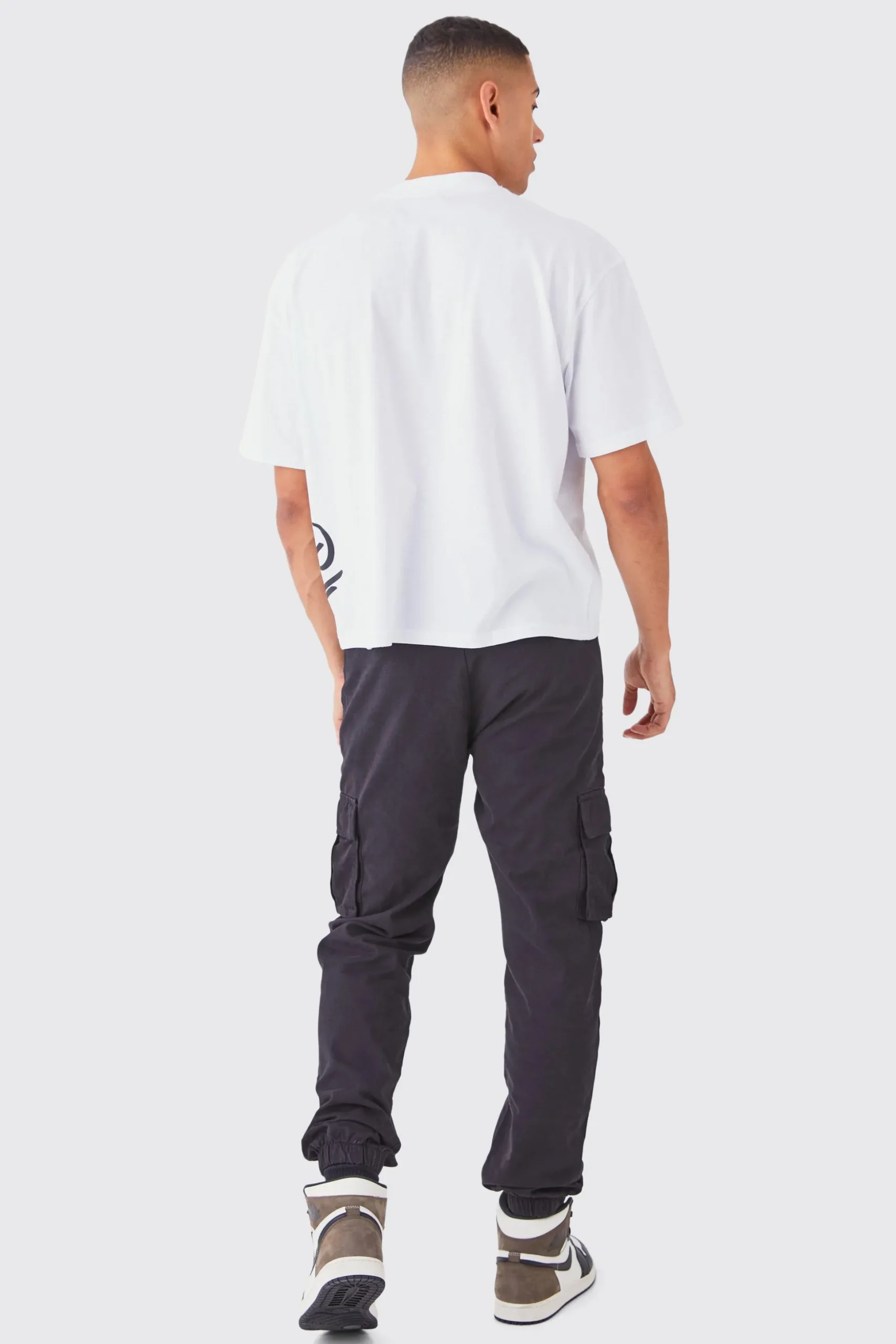Fixed Waist Cargo Joggers | BoohooMAN UK