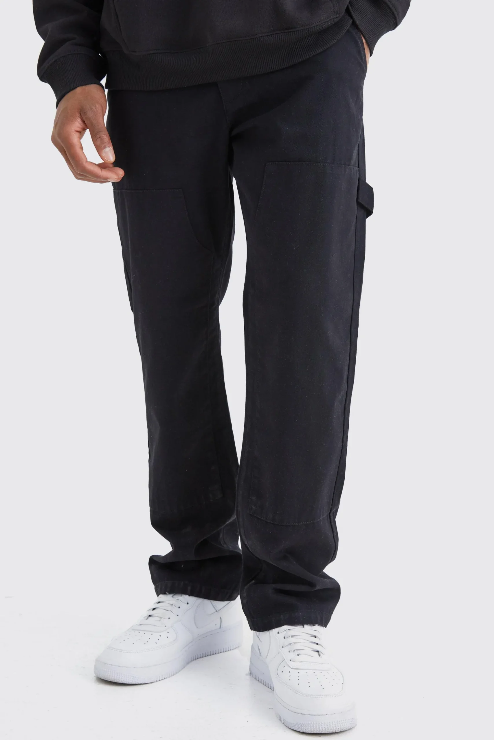 Fixed Waist Carpenter Trousers | BoohooMAN UK