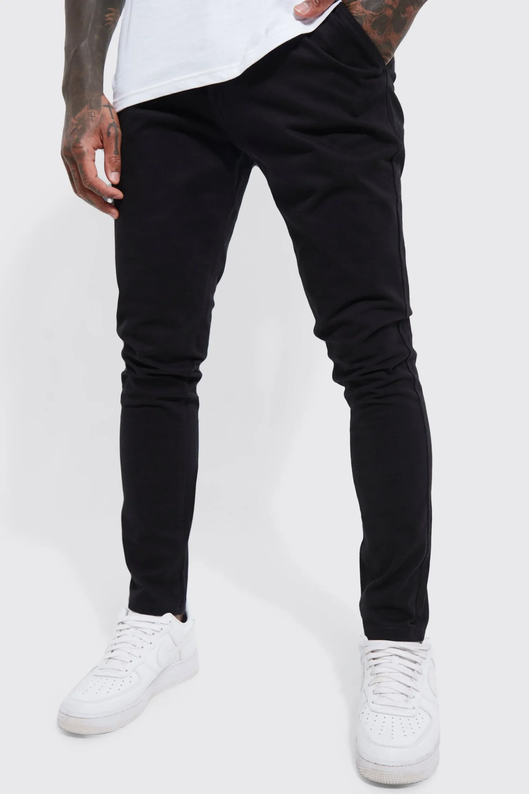 Fixed Waist Skinny Fit Chino Trousers | BoohooMAN UK