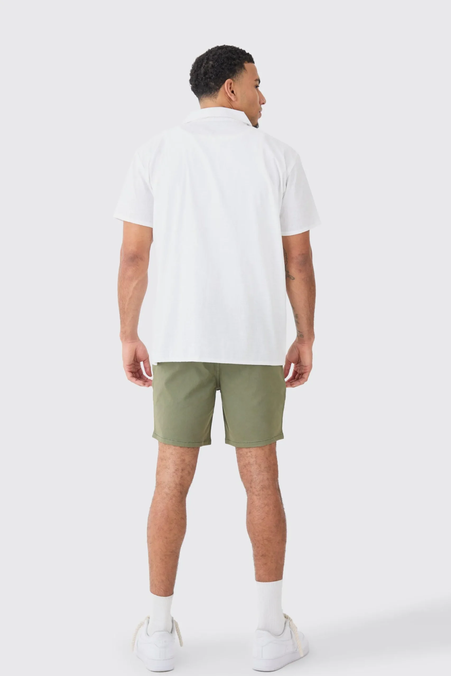 Fixed Waist Skinny Fit Chino Shorts | BoohooMAN UK