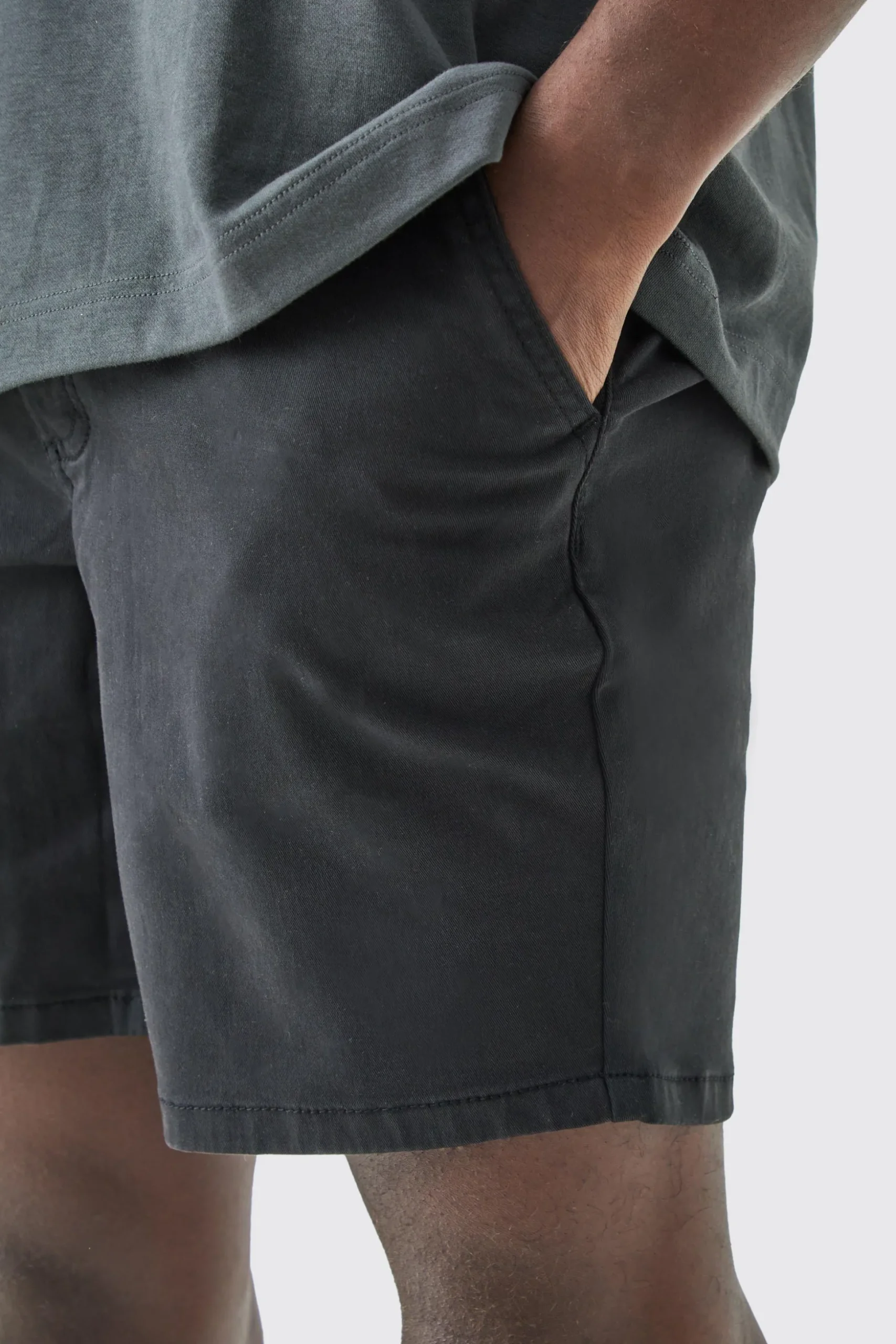 Fixed Waist Slim Fit Chino Shorts | BoohooMAN UK
