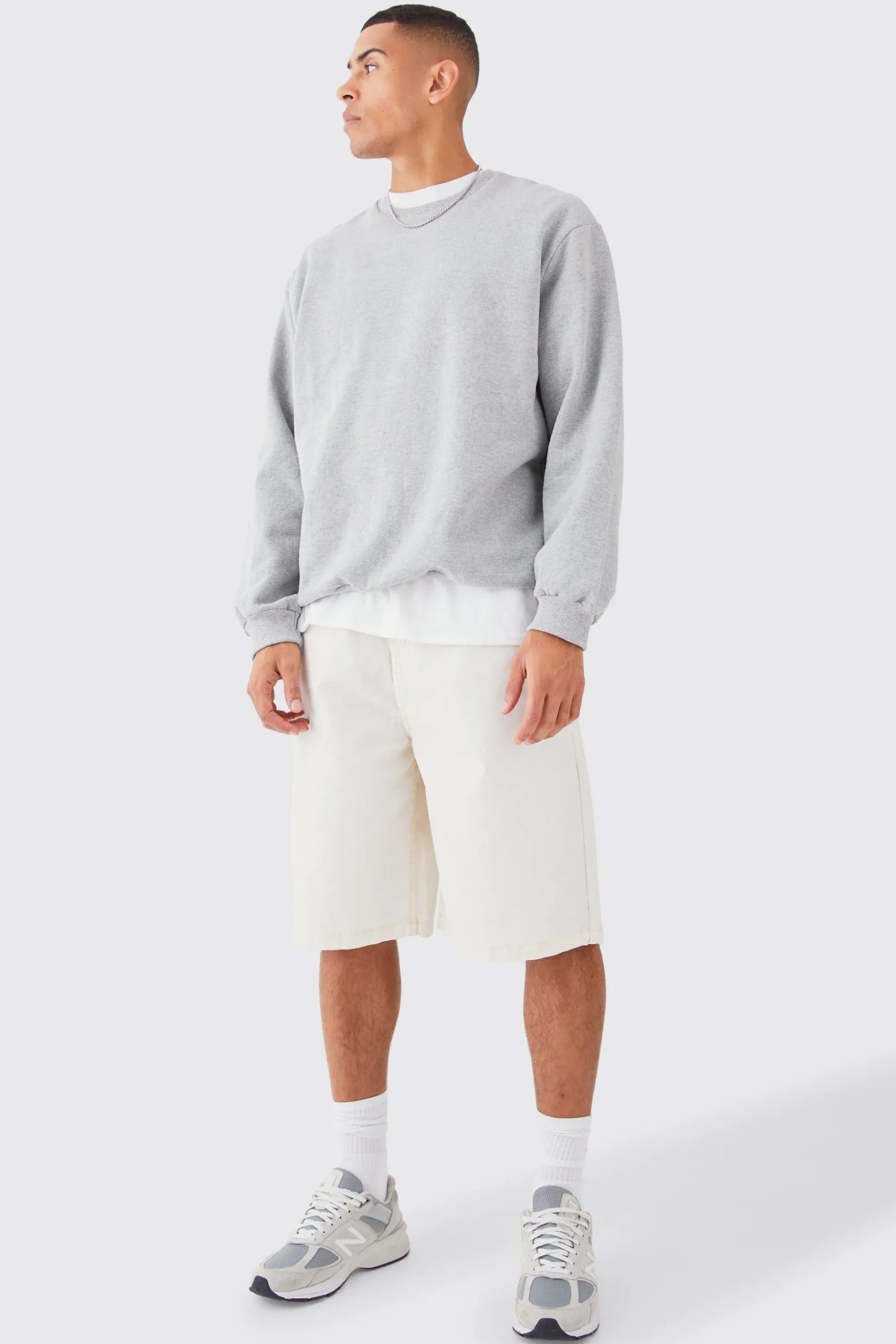 Fixed Waist Washed Longer Length Shorts | BoohooMAN UK