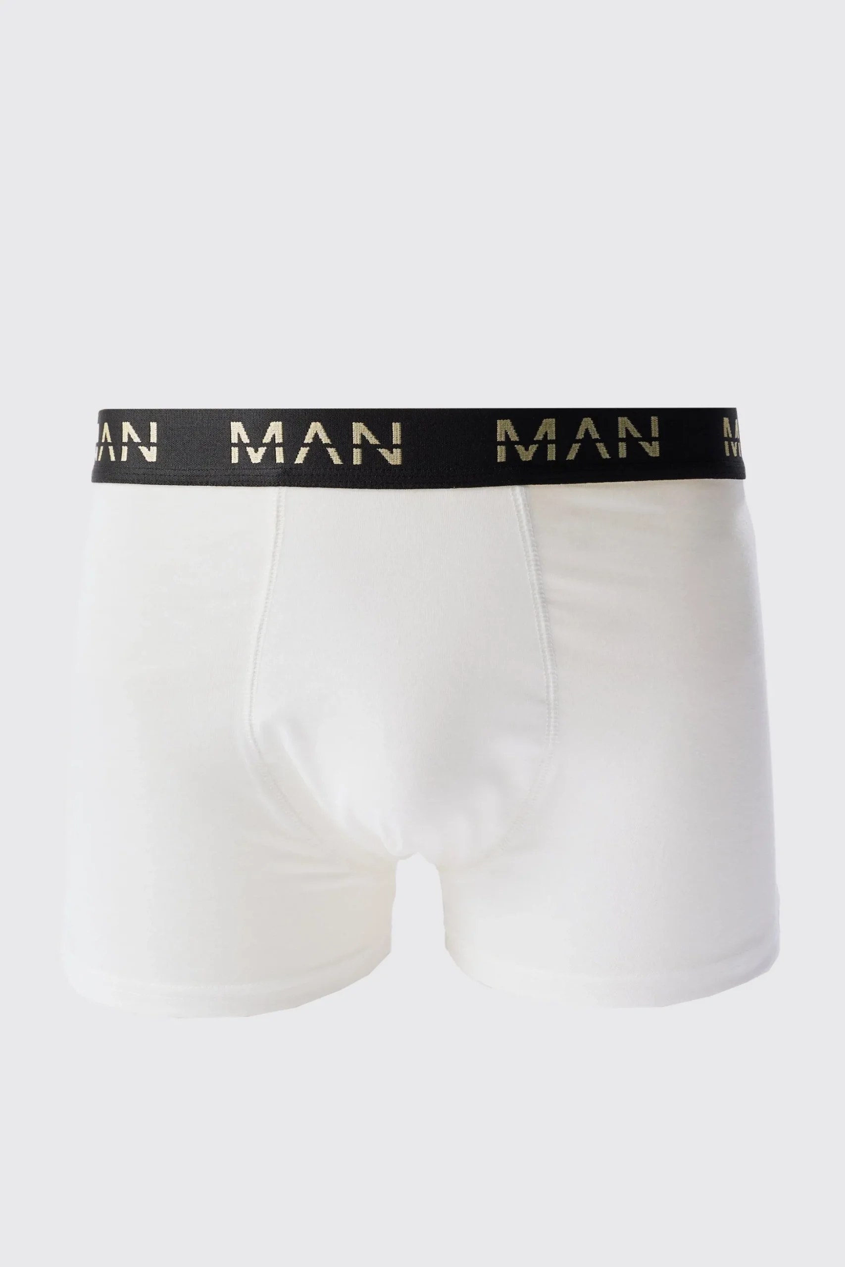Gold Man Dash Boxers In White | BoohooMAN UK