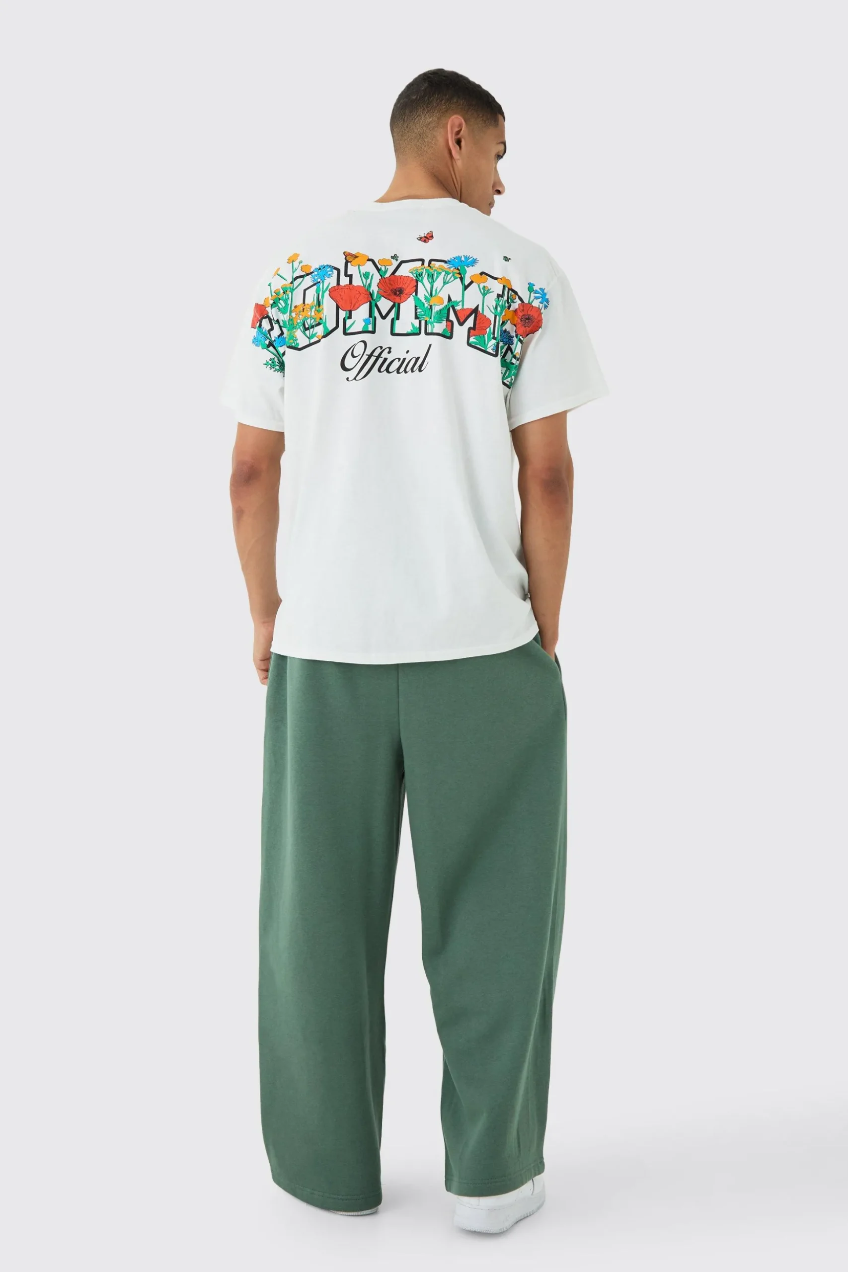 330GSM Extreme Wide Leg Basic Jogger | BoohooMAN UK