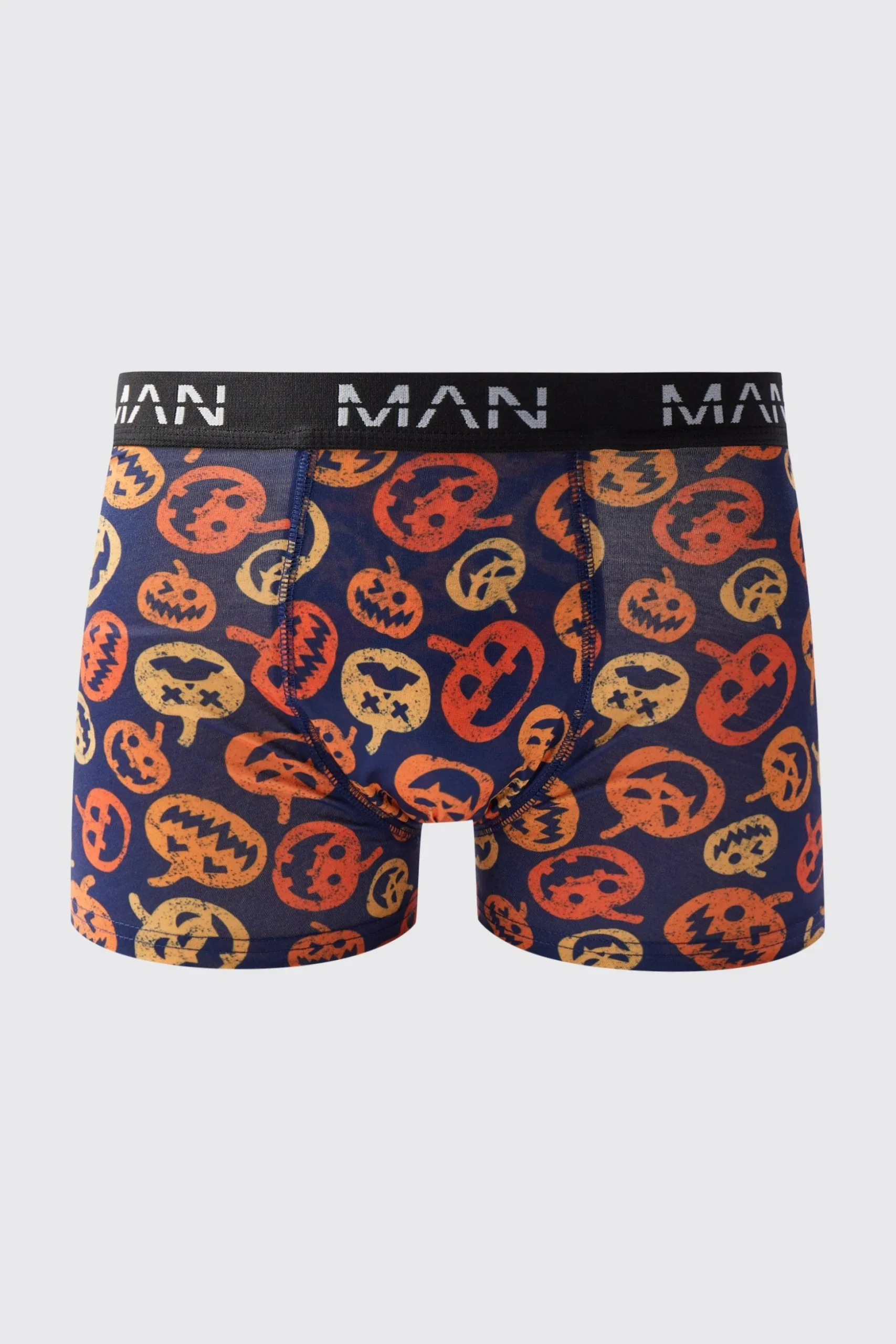 Halloween Pumpkin Print Boxers | BoohooMAN UK