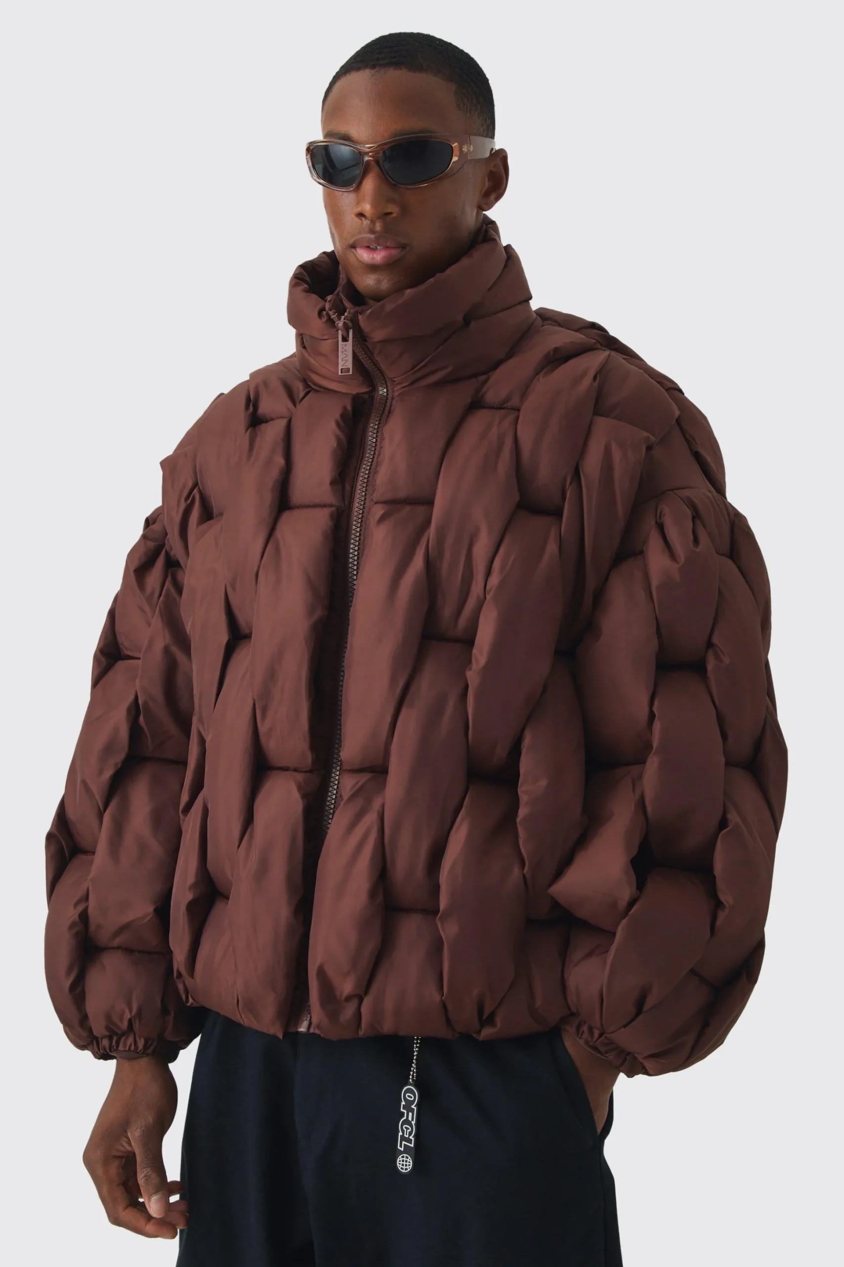Hand Weft Padded Puffer | BoohooMAN UK