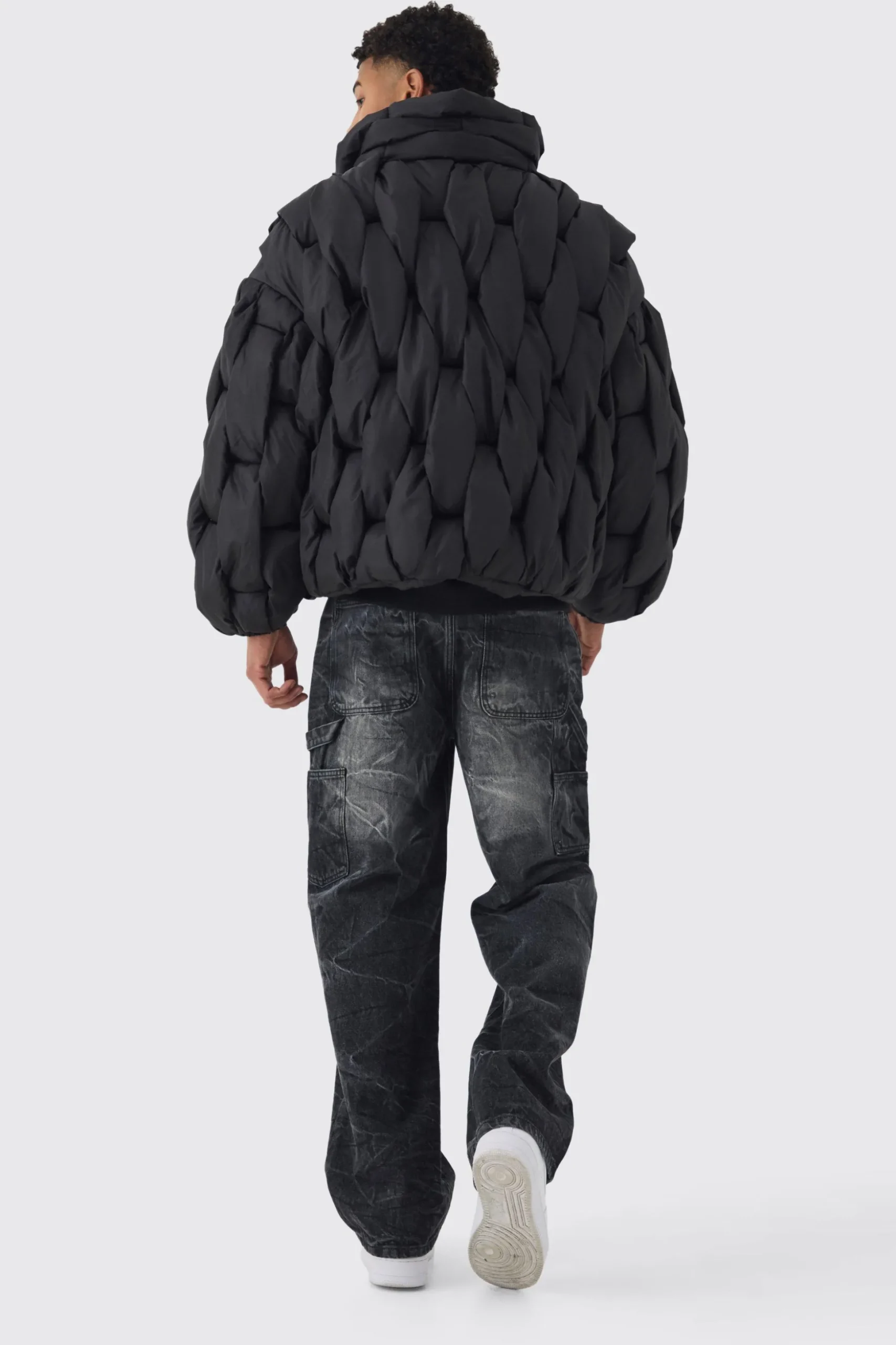 Hand Weft Padded Puffer | BoohooMAN UK