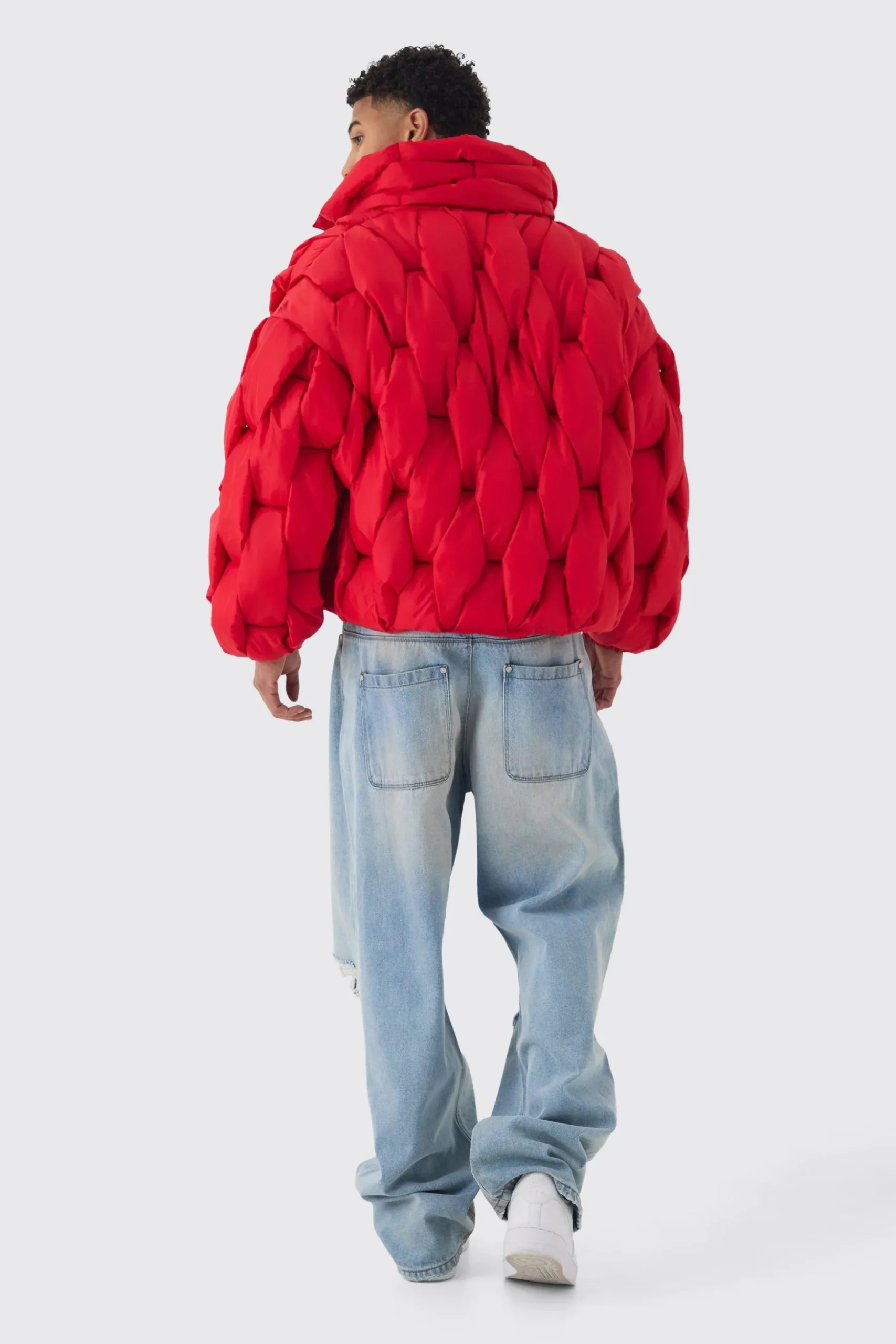 Hand Weft Padded Puffer | BoohooMAN UK