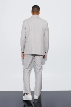 High Shine Trim Single Breasted Suit | BoohooMAN UK