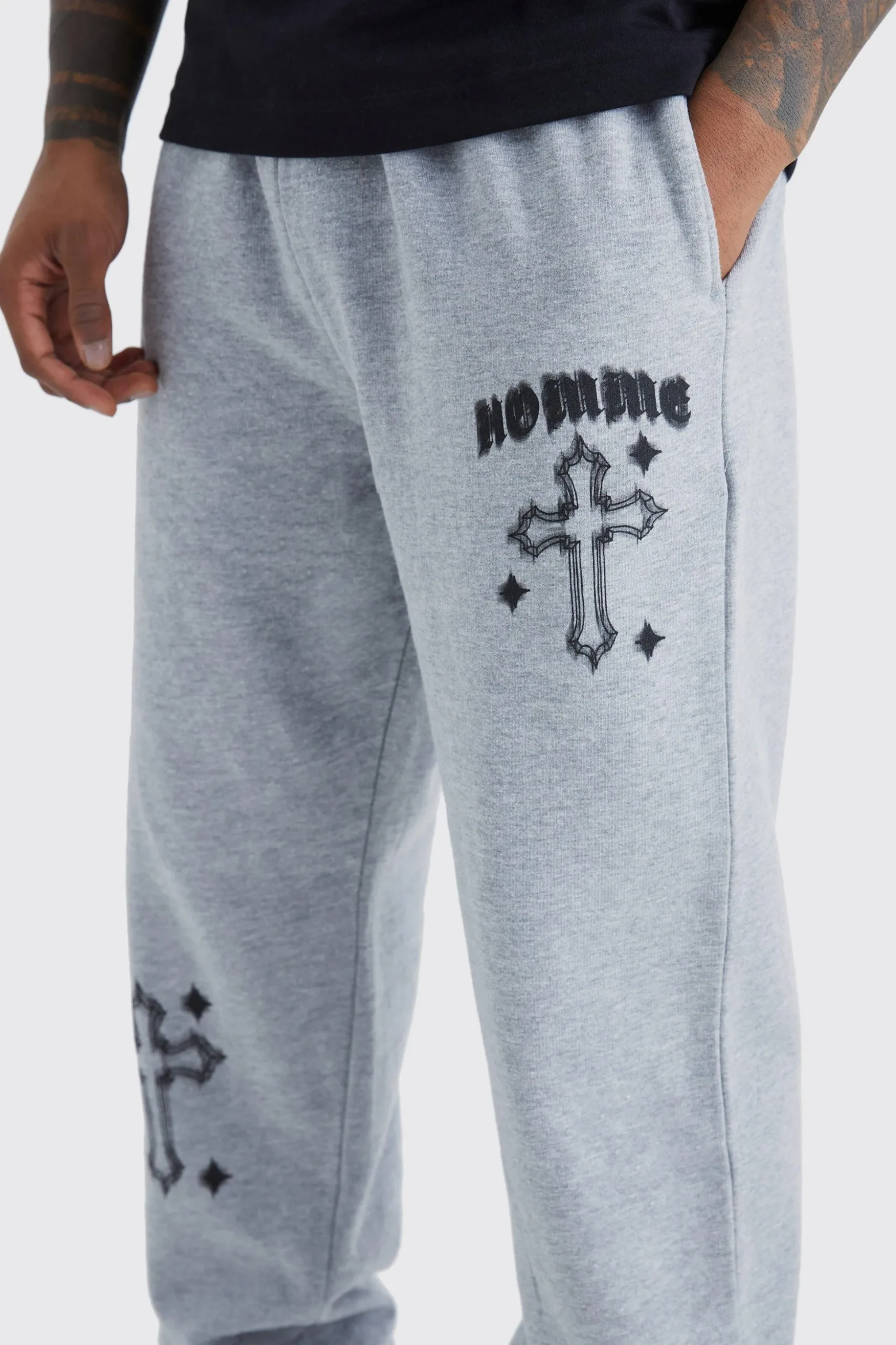 Homme Graphic Jogger | BoohooMAN UK
