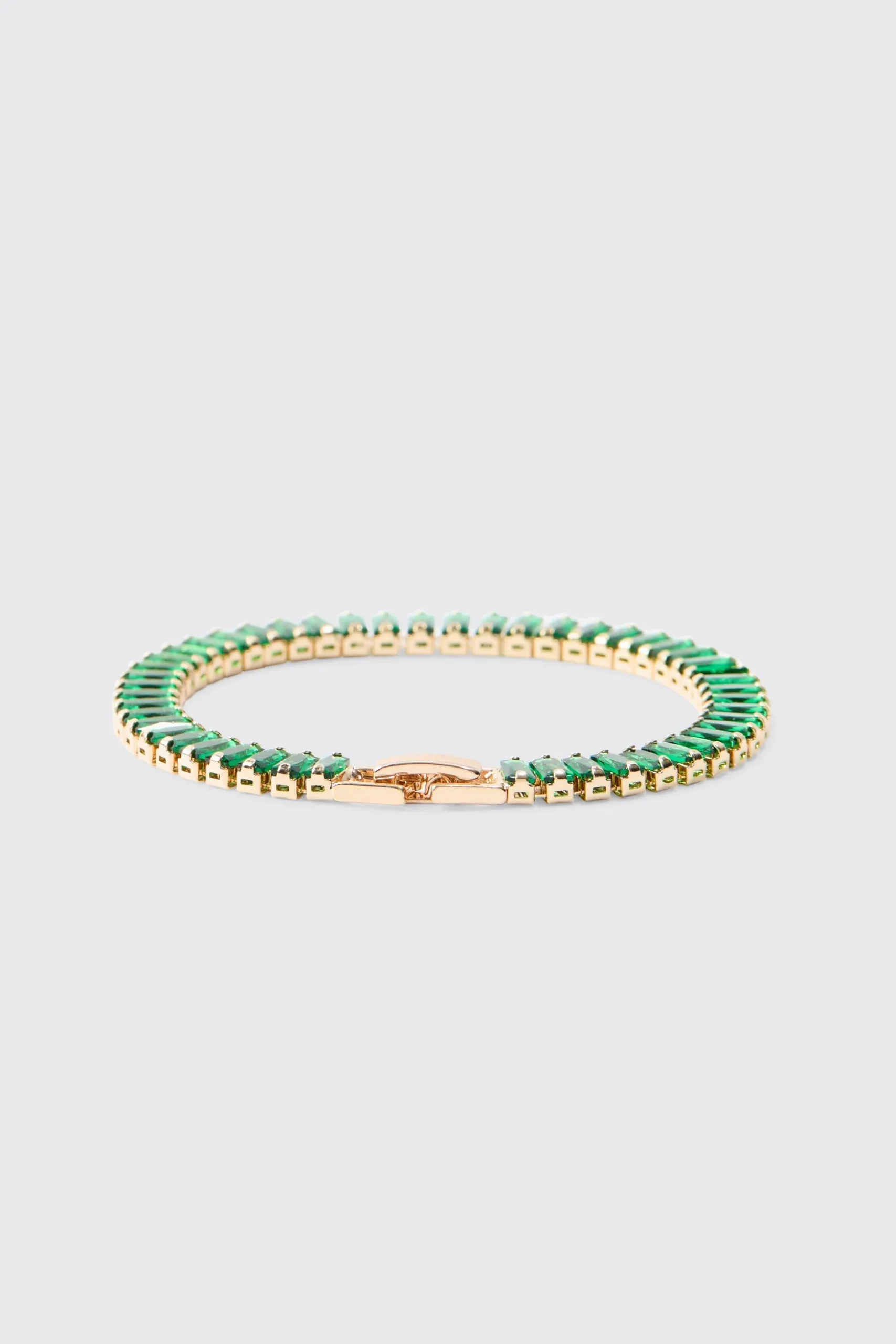 Iced Bracelet In Green | BoohooMAN UK