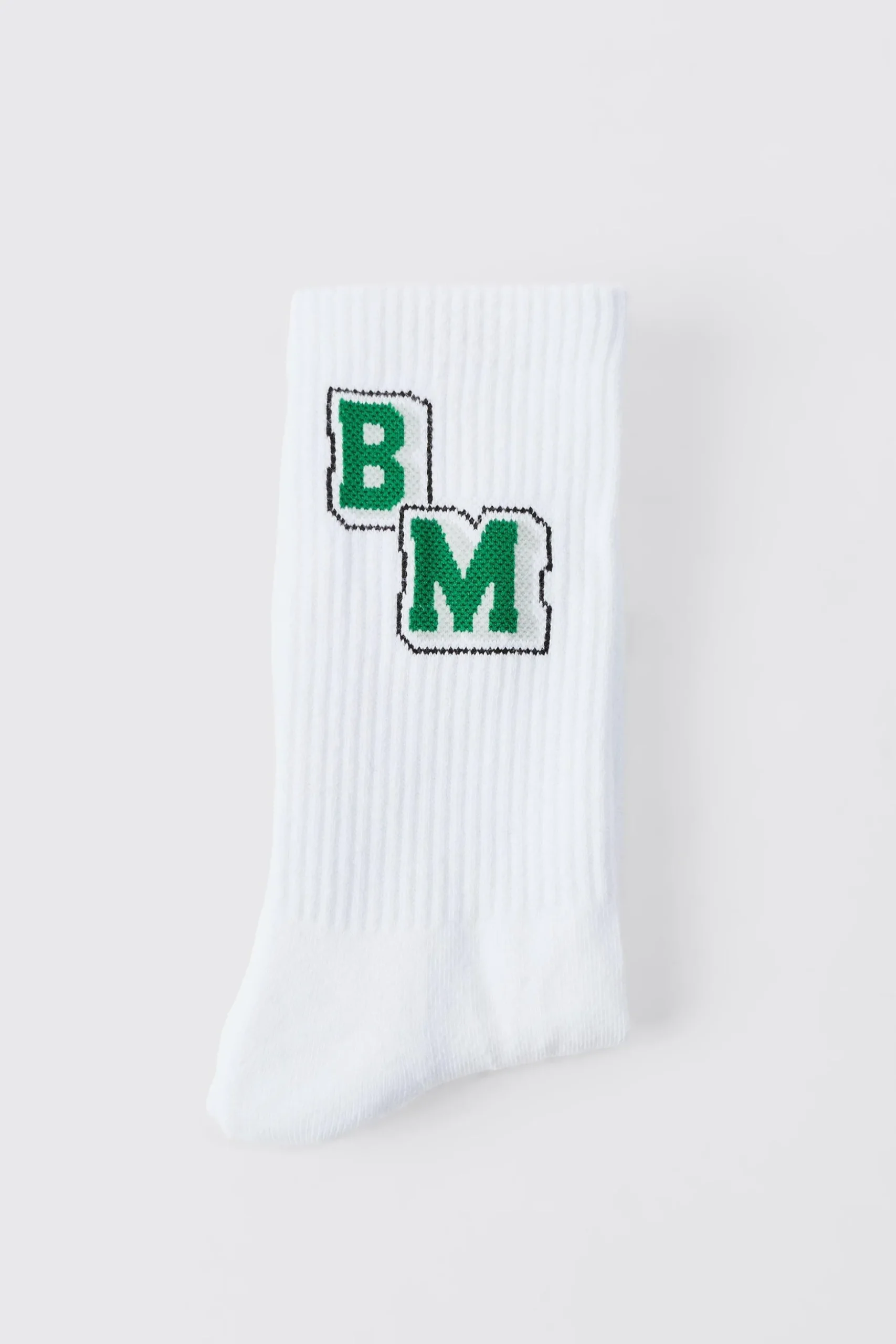 Jacquard Bm Graphic Sports Sock | BoohooMAN UK