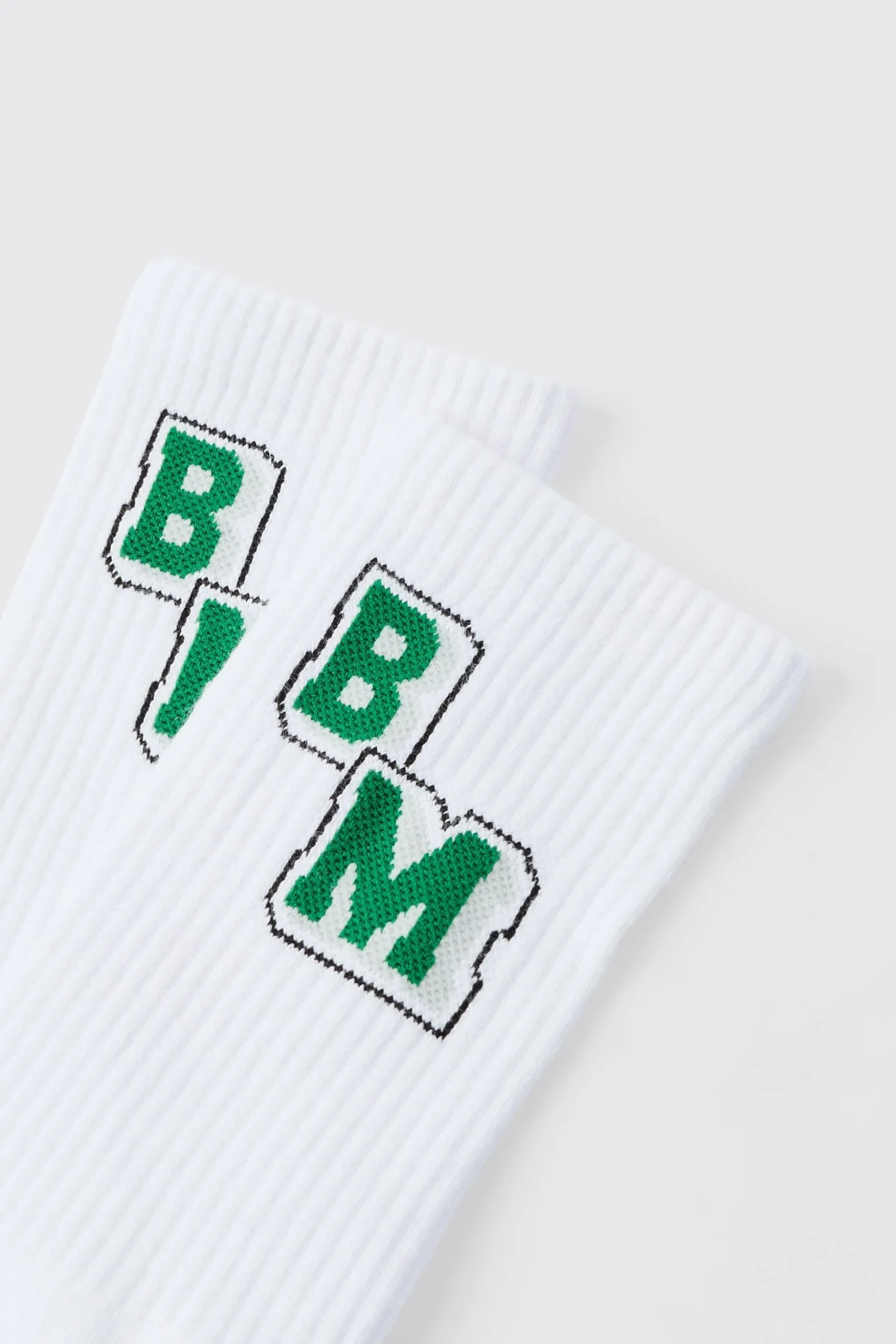 Jacquard Bm Graphic Sports Sock | BoohooMAN UK