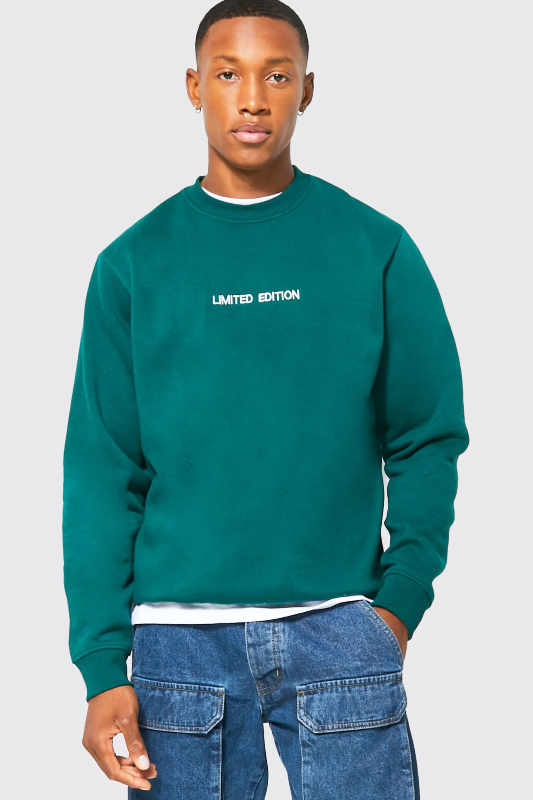 Limited Crew Neck Sweatshirt | BoohooMAN UK