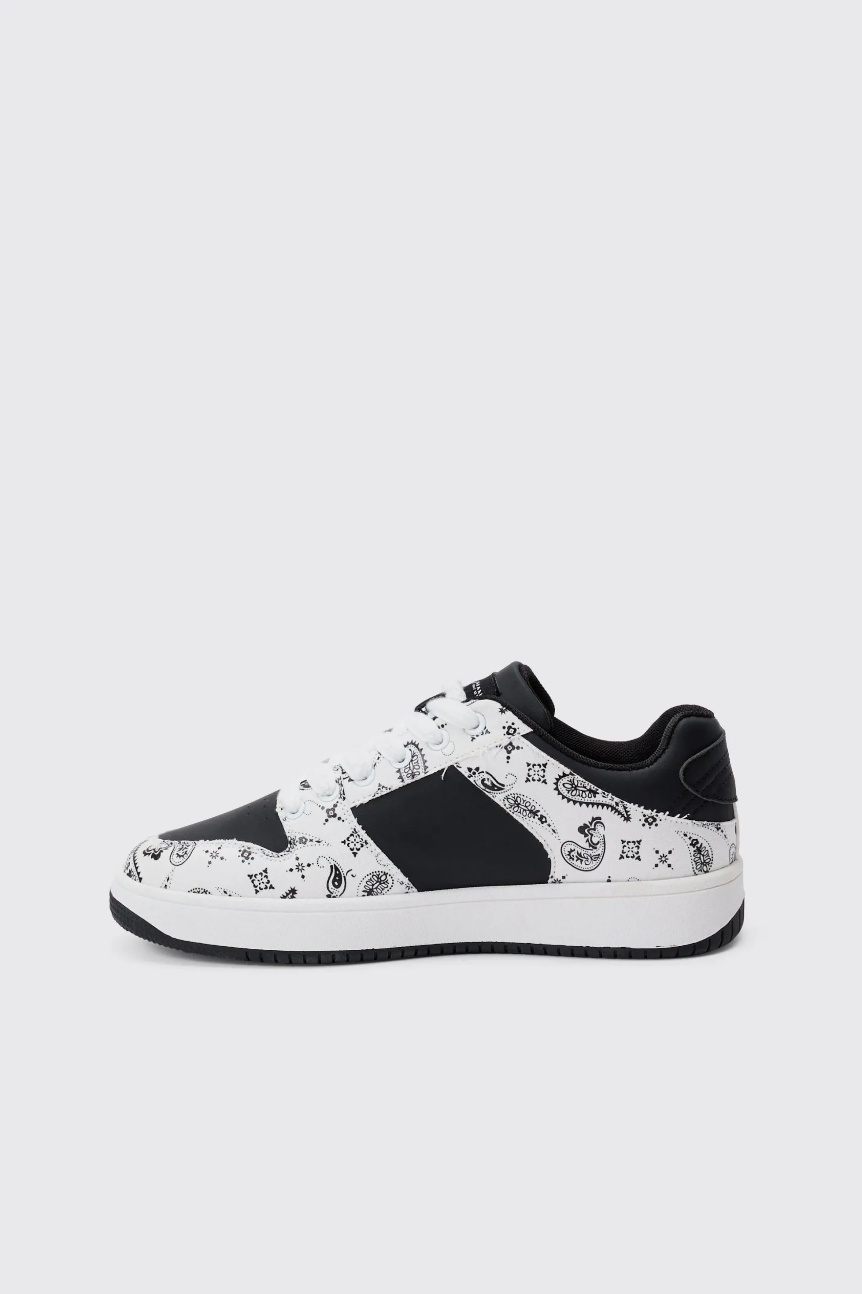 Limited Edition Bandana Print Chunky Trainer In Black | BoohooMAN UK