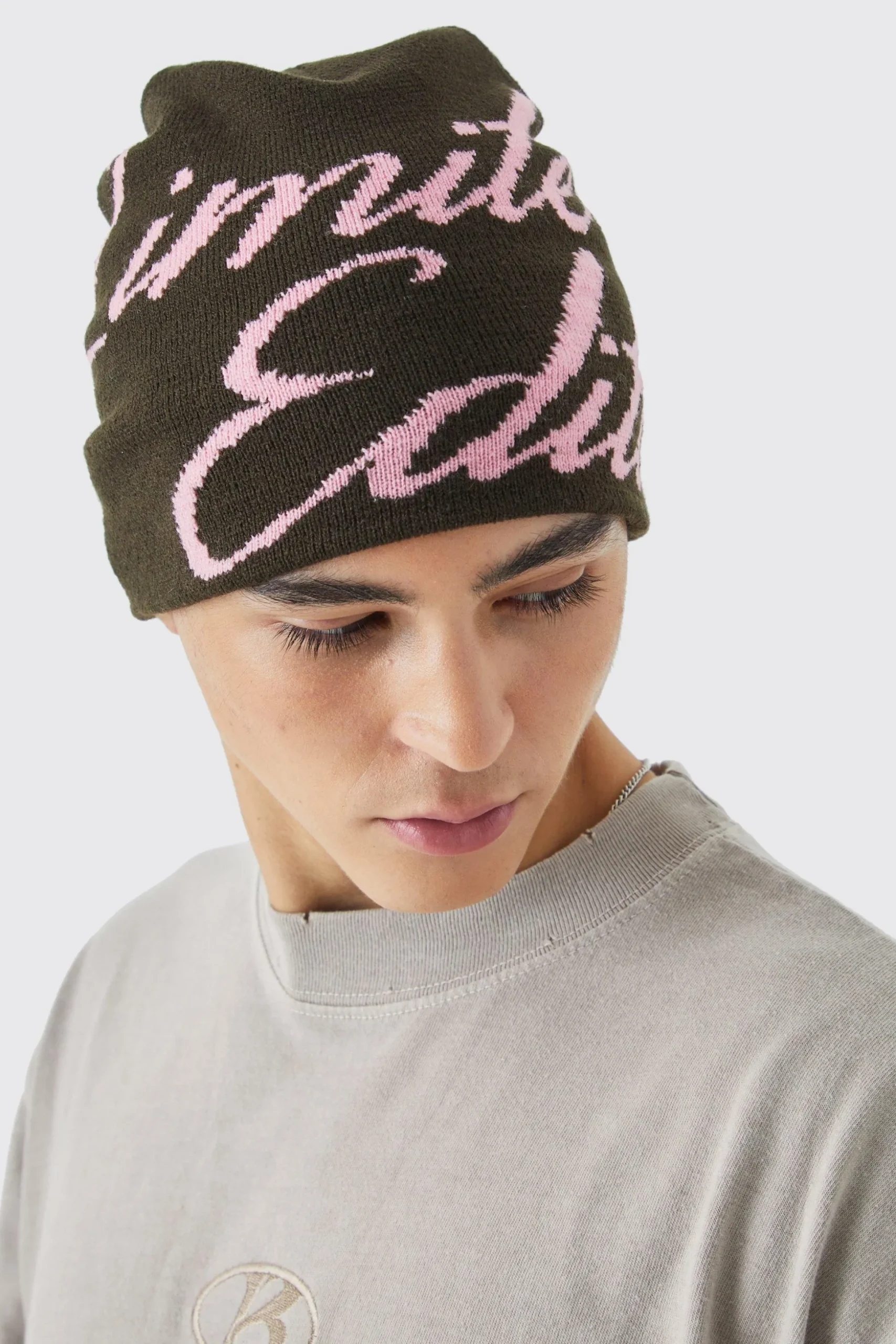Limited Edition Graphic Beanie | BoohooMAN UK