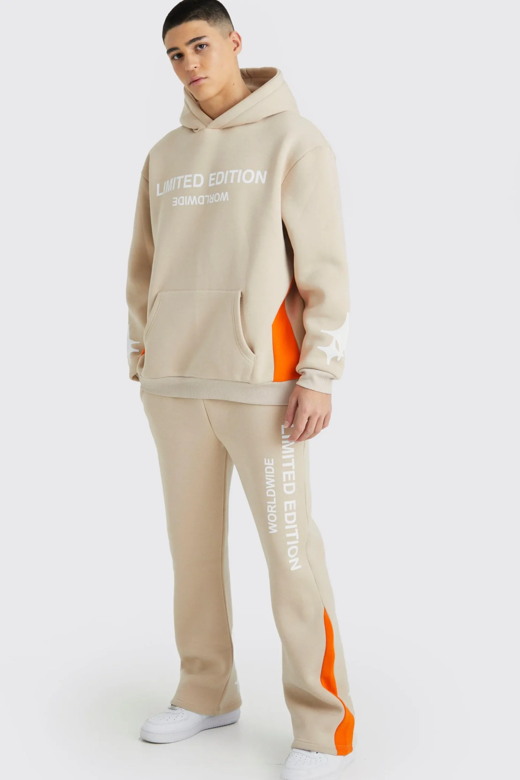 Limited Oversized Hooded Gusset Tracksuit | BoohooMAN UK