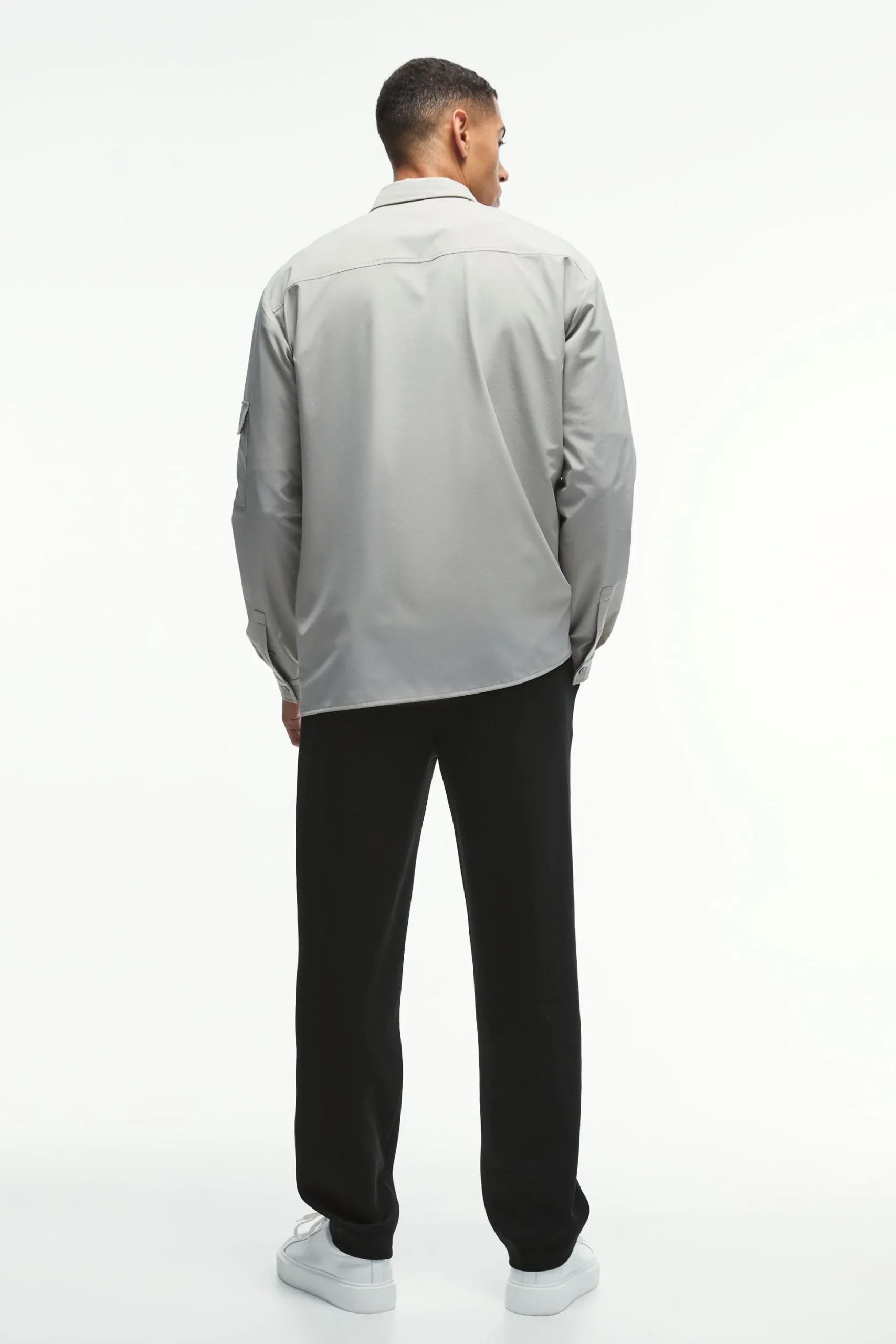 Long Sleeve Lightweight Oversized Overshirt | BoohooMAN UK