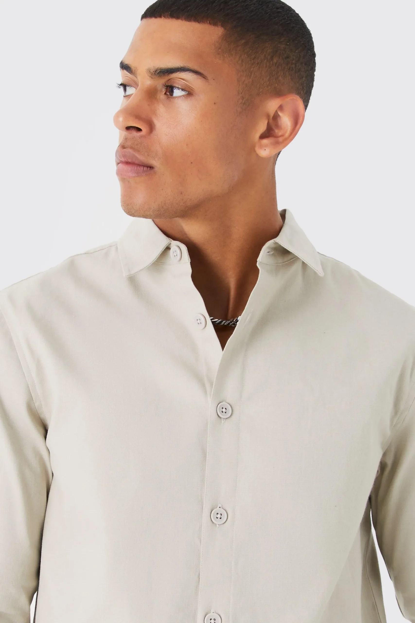 Long Sleeve Overshirt | BoohooMAN UK