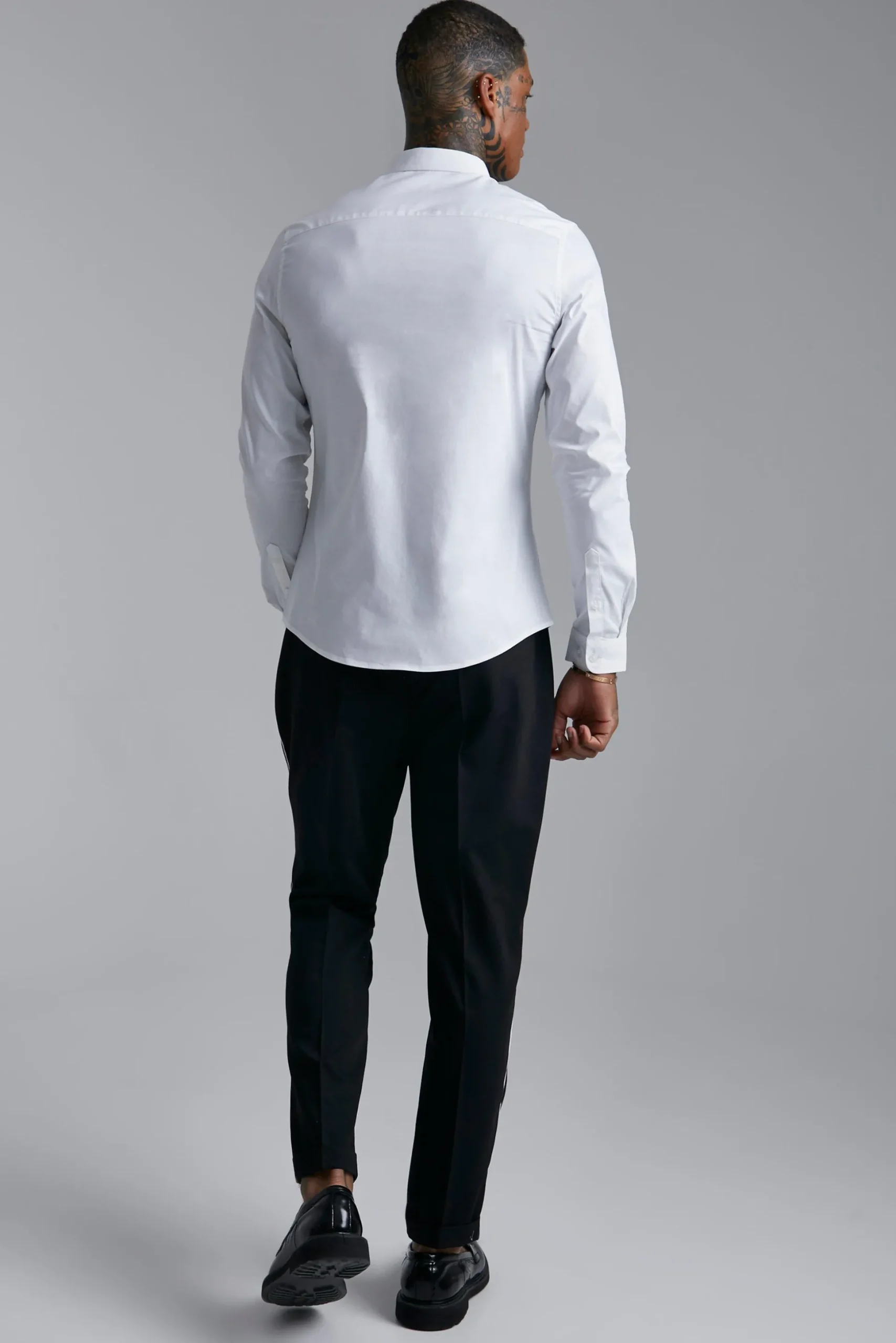 Long Sleeve Slim Fit Shirt | BoohooMAN UK