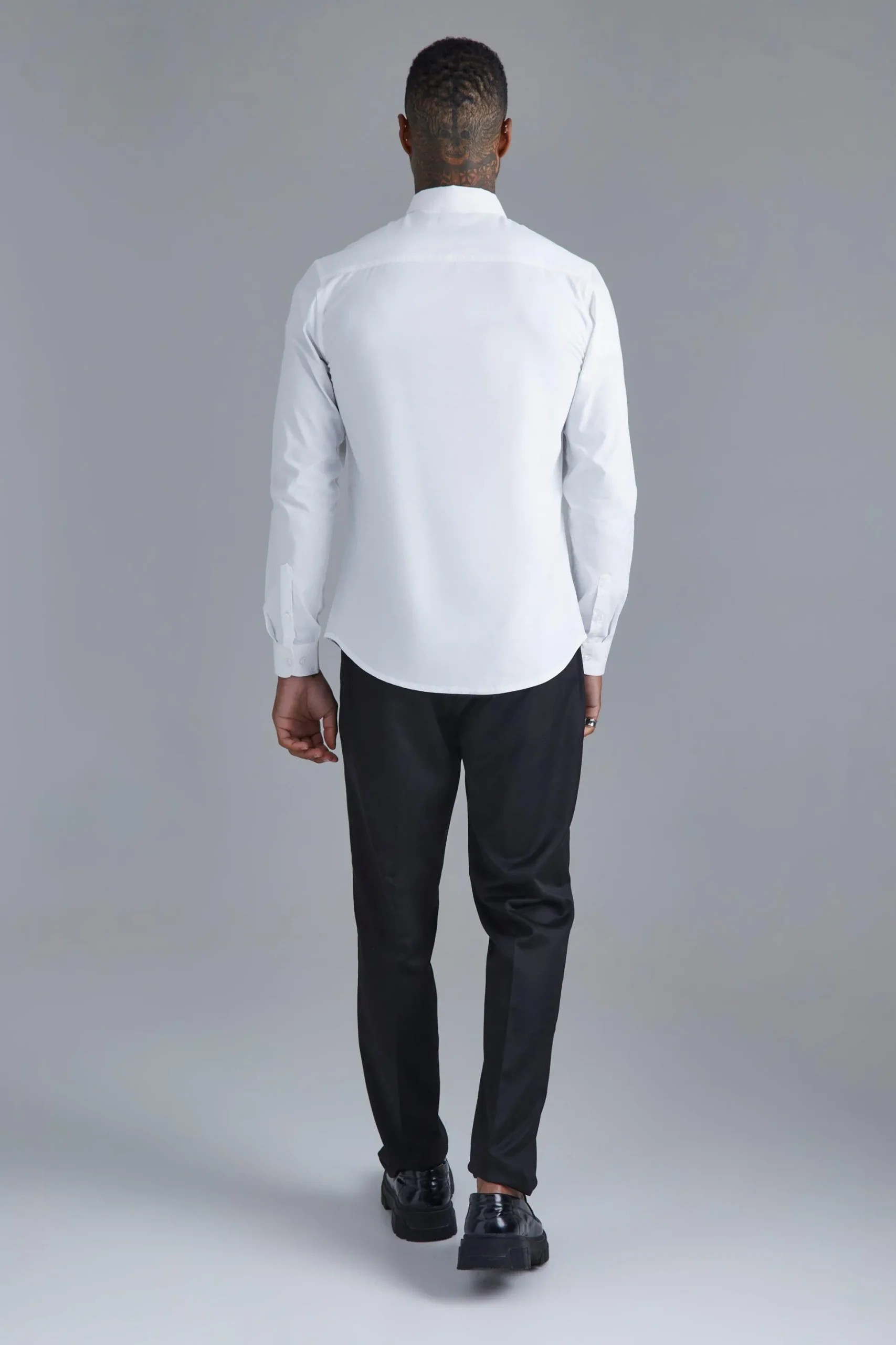 Long Sleeve Slim Fit Shirt | BoohooMAN UK
