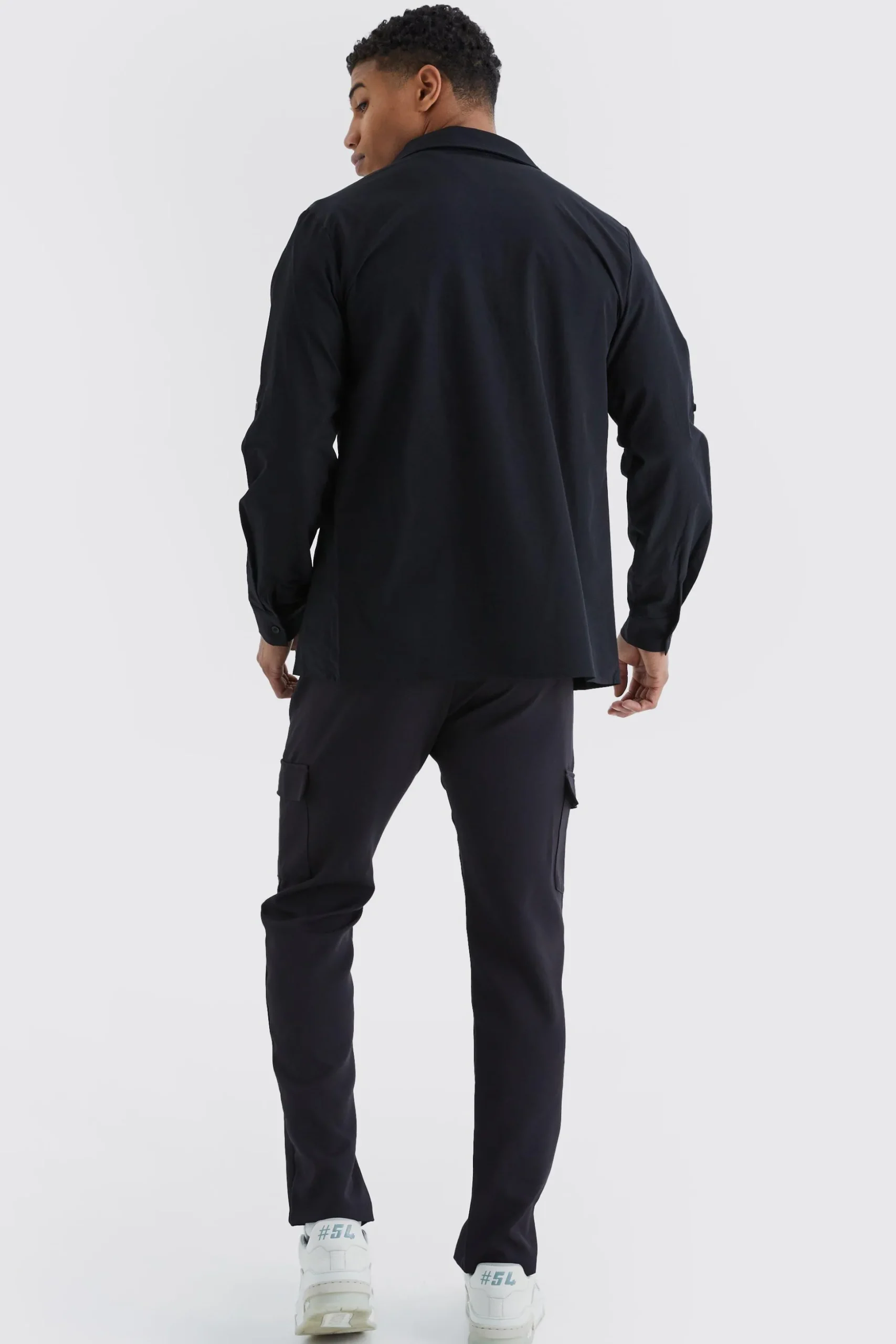 Longsleeve Technical 3d Pocket Utility Shirt | BoohooMAN UK