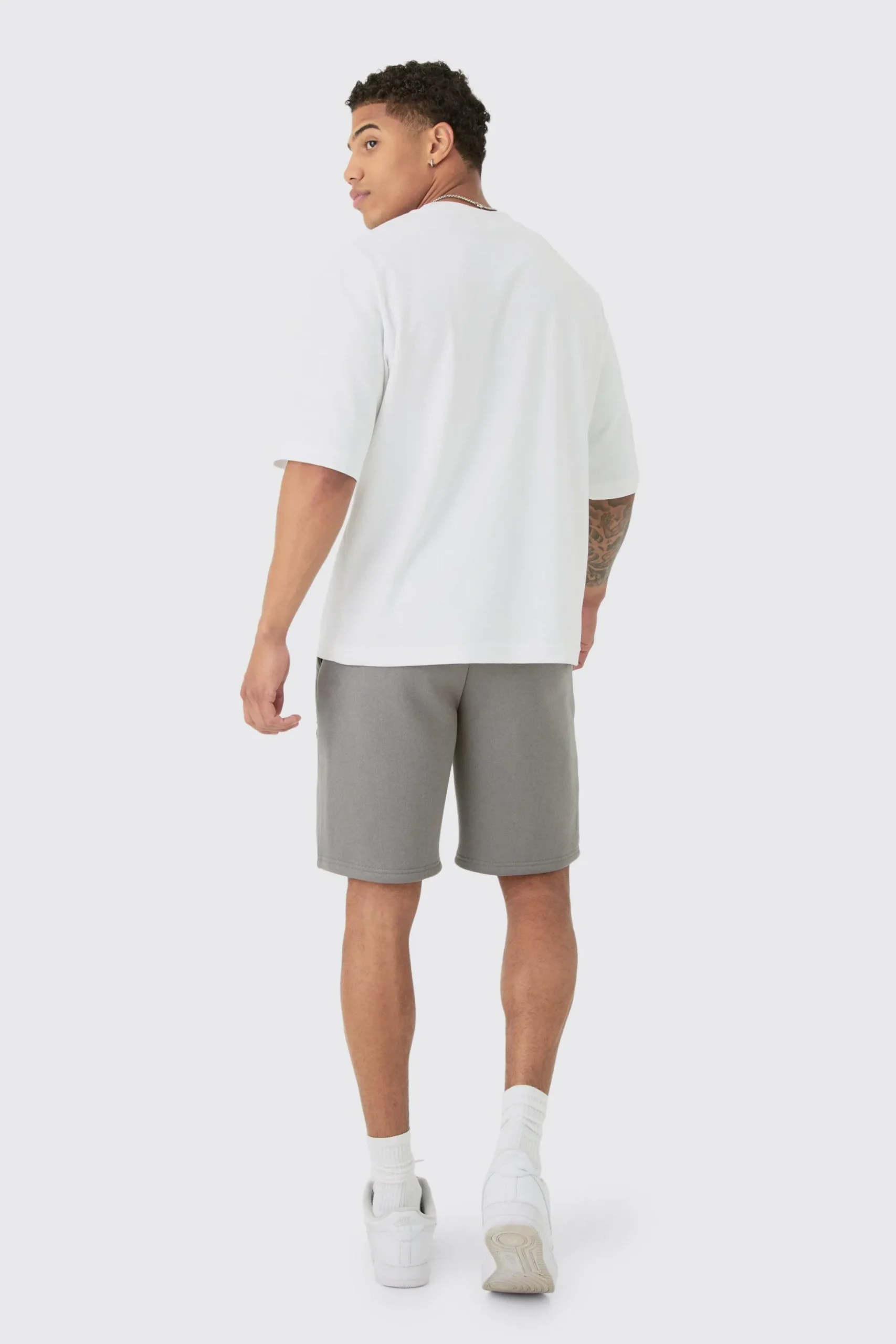 Loose Fit Homme Self Fabric Applique Shorts | BoohooMAN UK