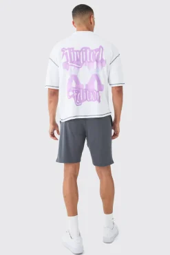 Loose Fit Mid Length Heavyweight Ribbed Shorts | BoohooMAN UK