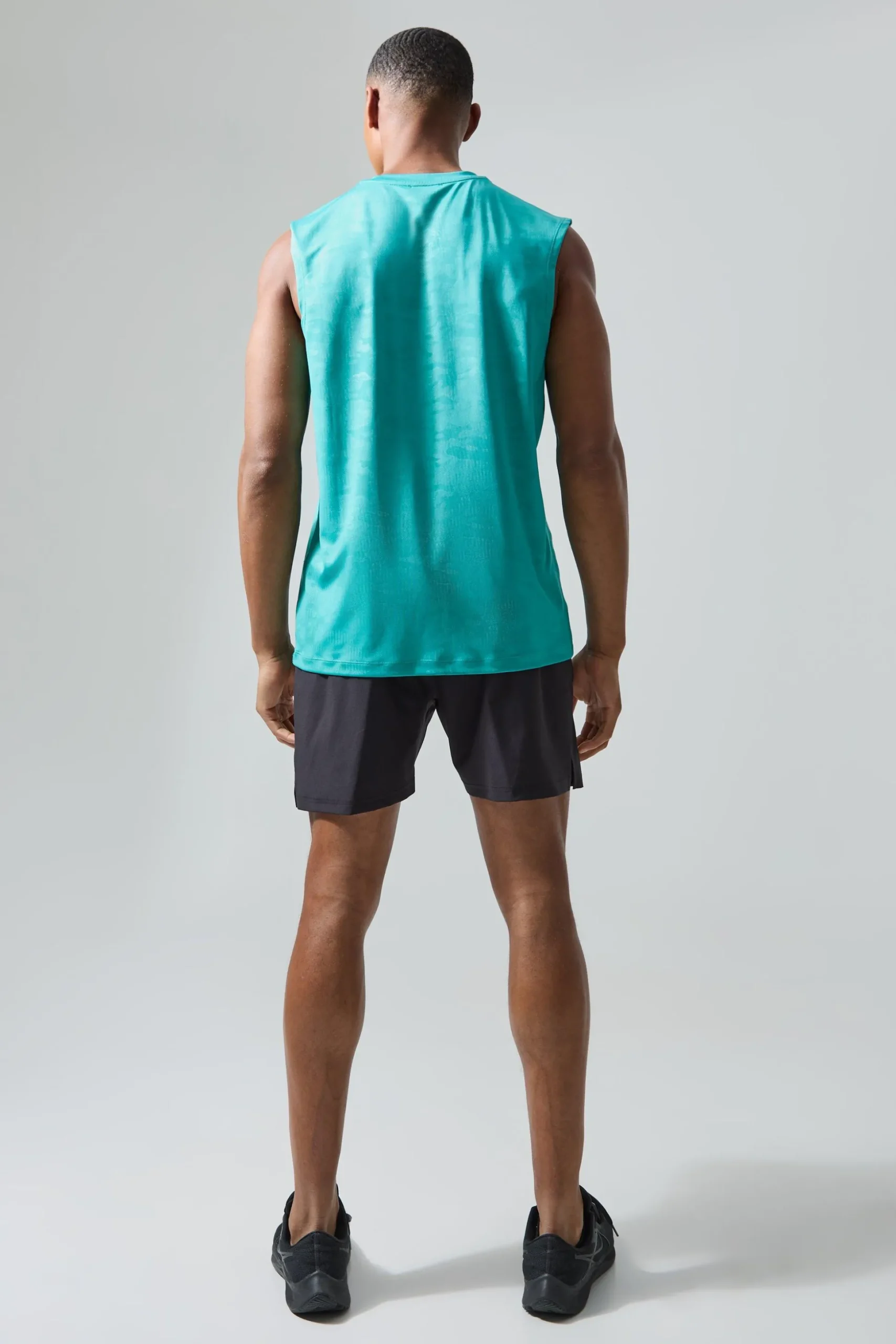 Man Active Camo Tank & Short Set | BoohooMAN UK