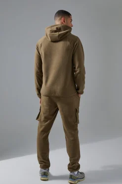 Man Active Fleece Hoodie | BoohooMAN UK