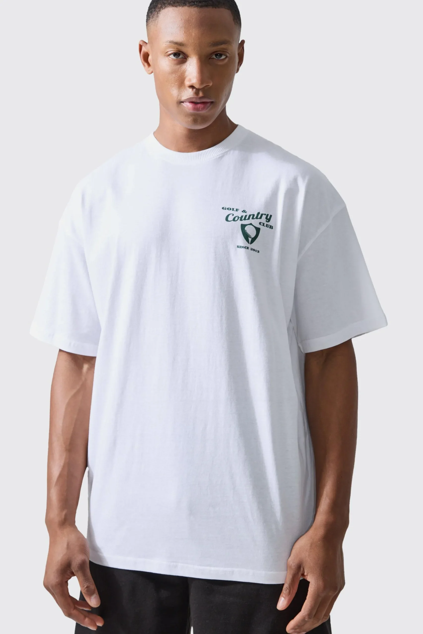 Man Active Golf Country Club Oversized T-shirt | BoohooMAN UK