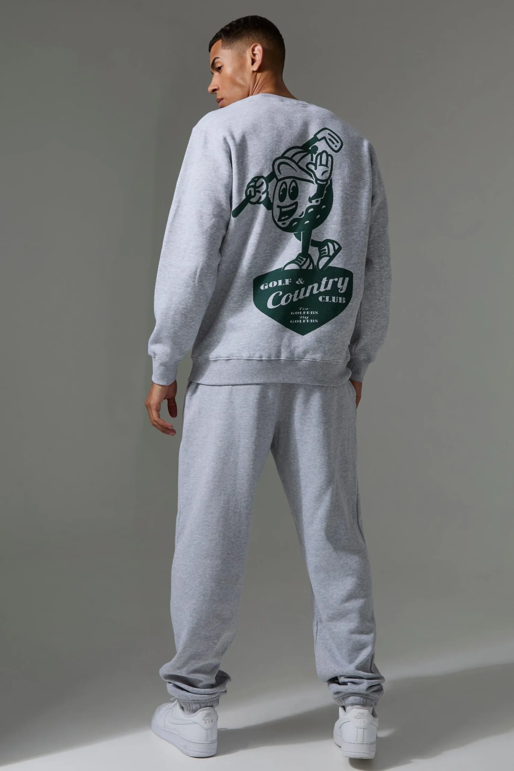Man Active Golf Country Club Oversized Sweatshirt | BoohooMAN UK