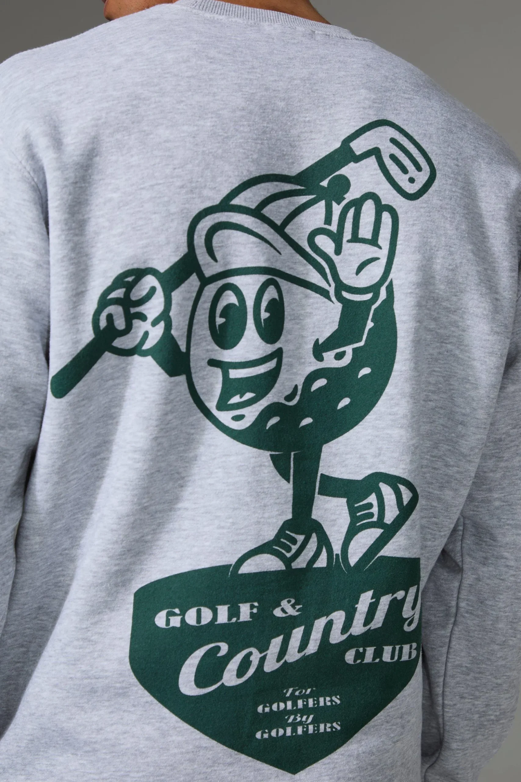 Man Active Golf Country Club Oversized Sweatshirt | BoohooMAN UK