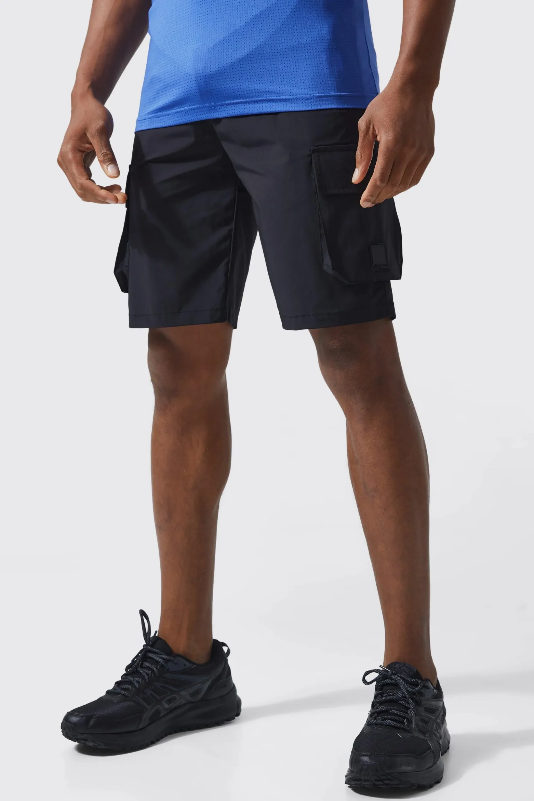 Man Active Gym 5inch Regular Fit Cargo Pocket Training Shorts | BoohooMAN UK