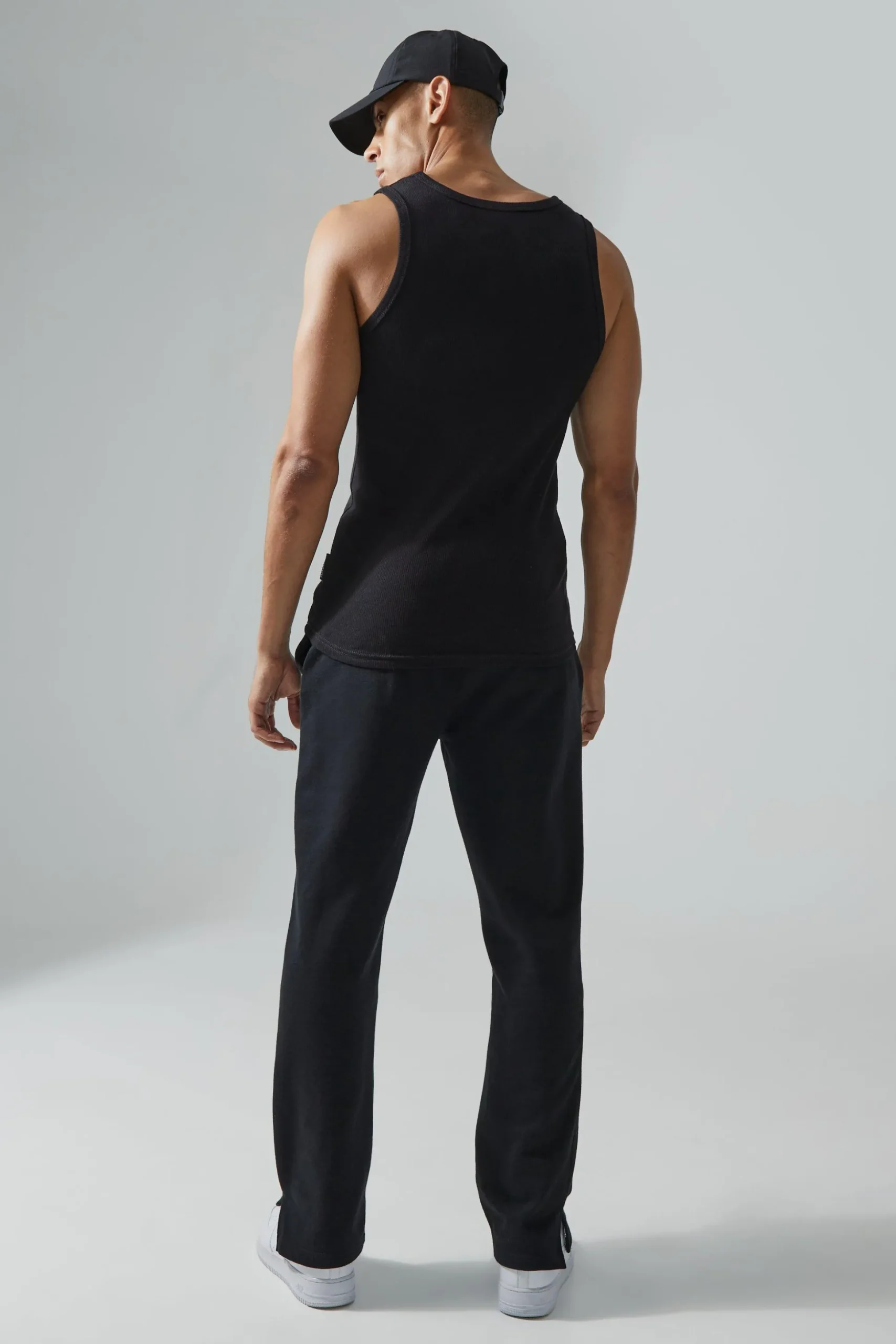 Man Active Gym Muscle Fit 2 Pack Ribbed Vests | BoohooMAN UK