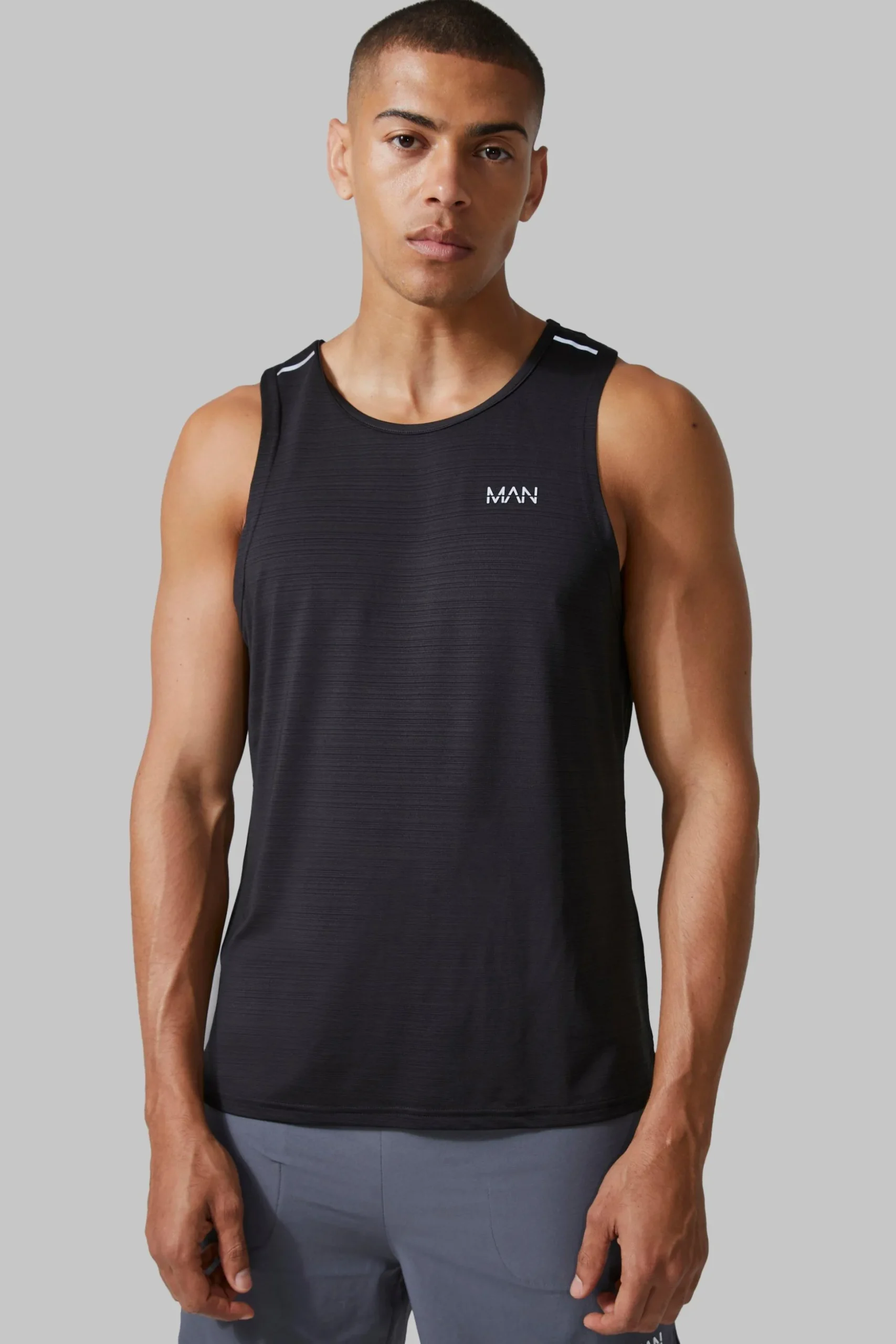 Man Active Lightweight Performance Reg Fit Vest | BoohooMAN UK