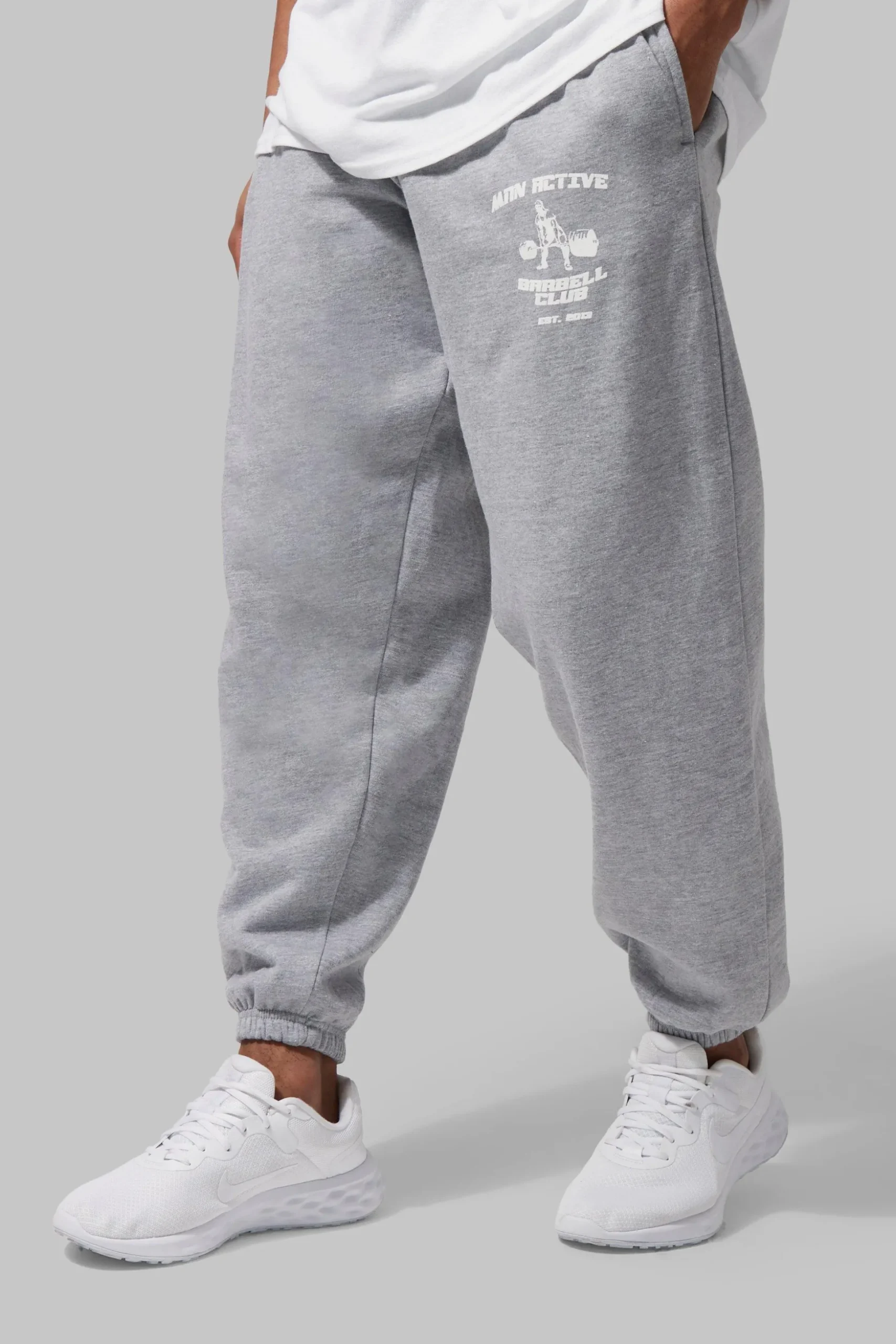 Man Active Oversized Barbell Club Joggers | BoohooMAN UK